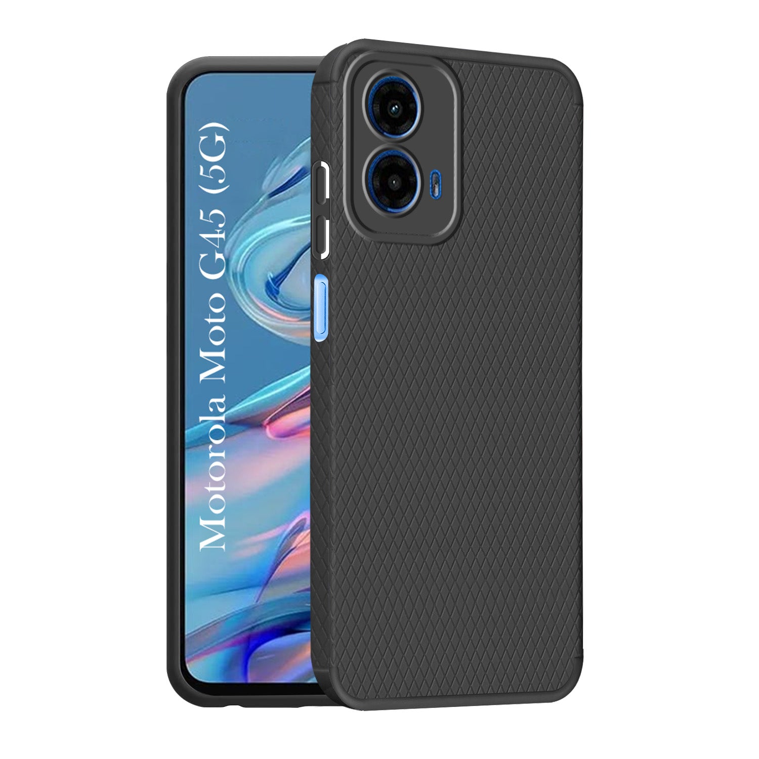 For Motorola Moto G45 Back Cover Case Liquid Silicone (Camera Protection | Side Grip Texture | Soft and Flexible)
