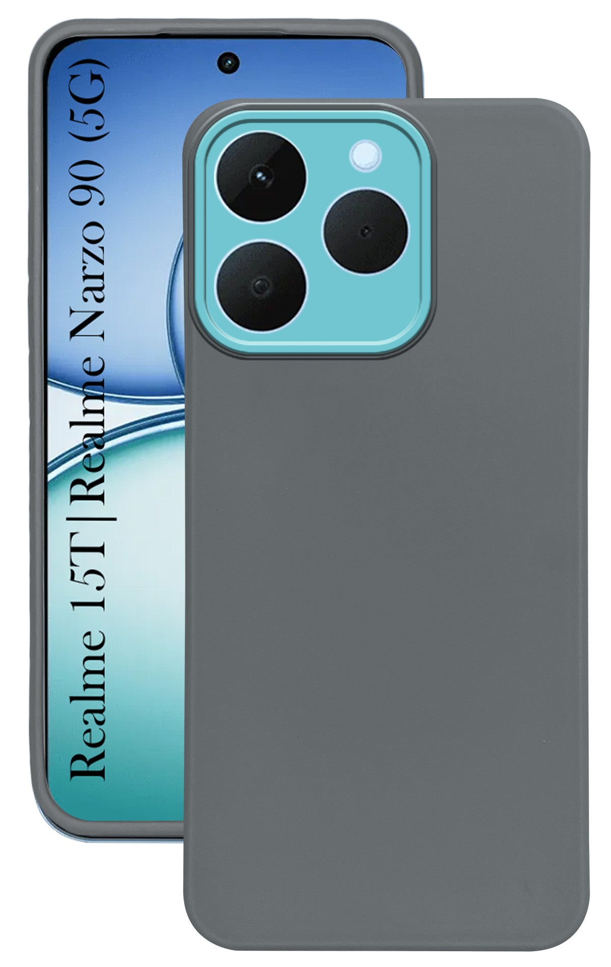 For Realme 15T | Realme Narzo 90 Back Cover Case (Dual Color Matte Finish | Full Camera Protection | Sleek and Professional)