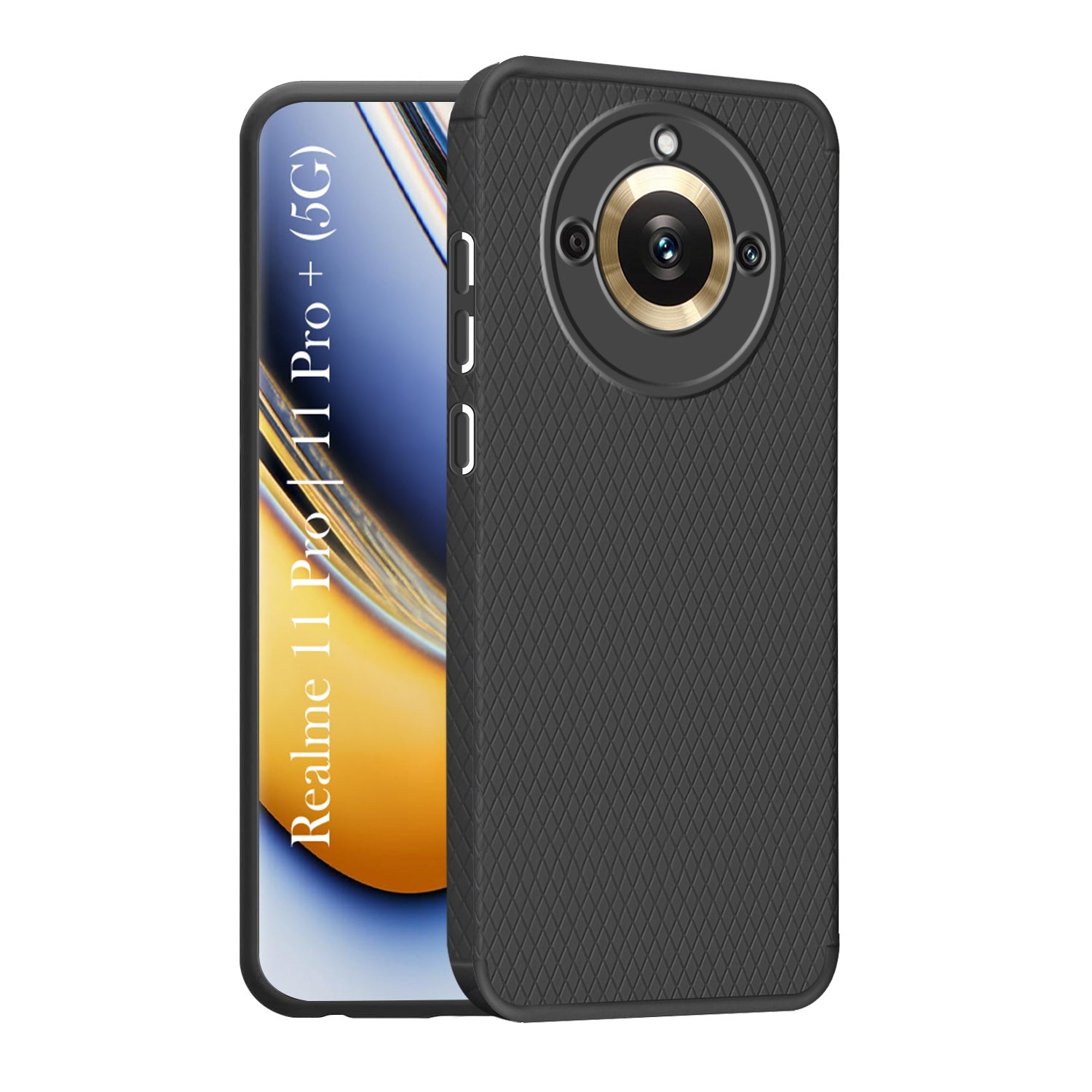 For Realme 11 Pro 5G | 11 Pro Plus Back Cover Case (Liquid Silicone | Side Grip | Camera Protection)