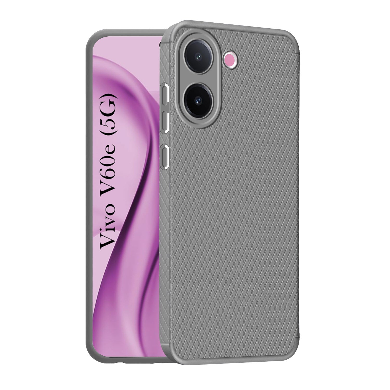 For Vivo V60e Back Cover Case Liquid Silicone (Camera Protection | Side Grip Texture | Soft and Flexible)