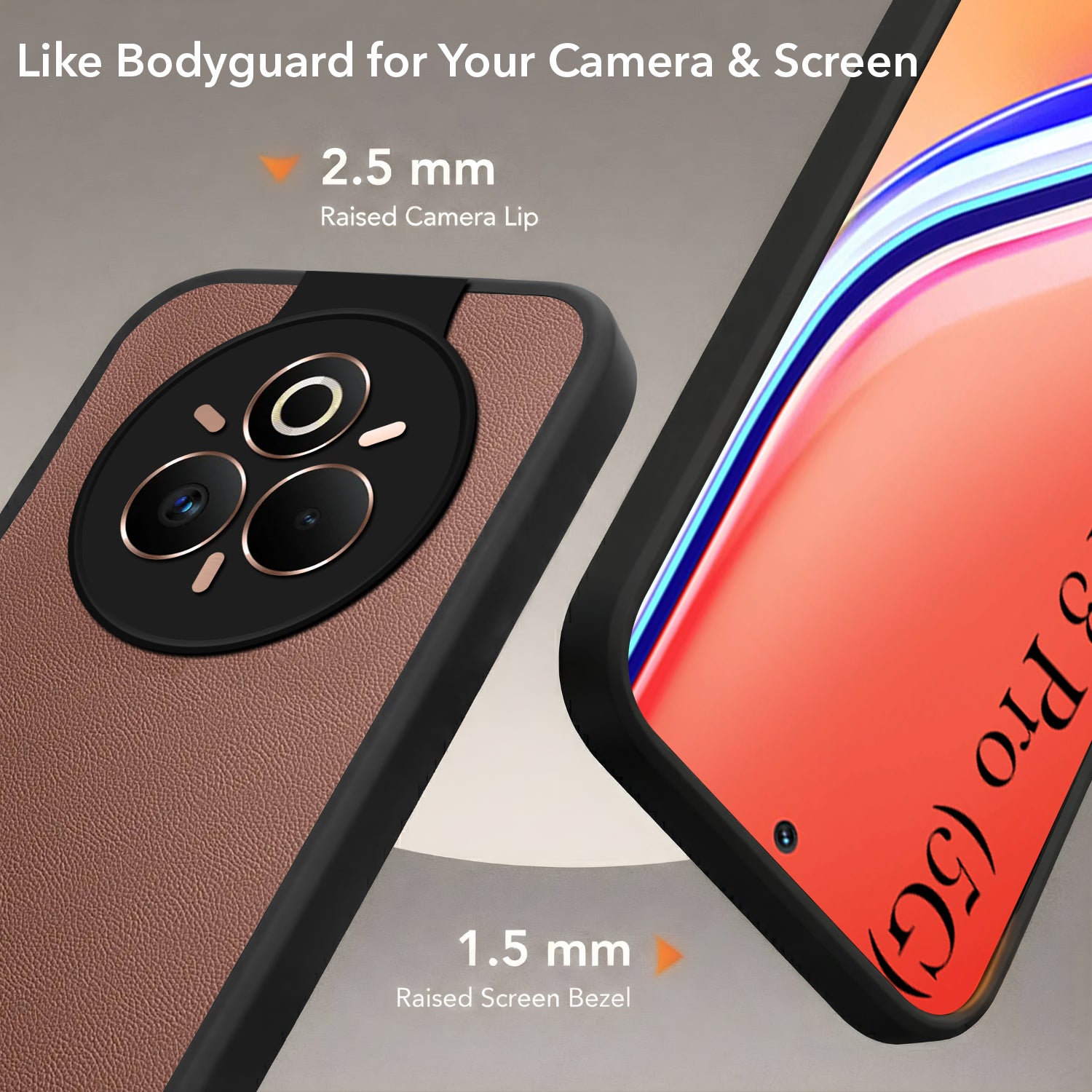 For Realme P3 Pro Back Cover Case (Built-in Stand | Lifetime Anti Yellow | Kickstand Shockproof | Camera Protection | MagSafe Compatible)
