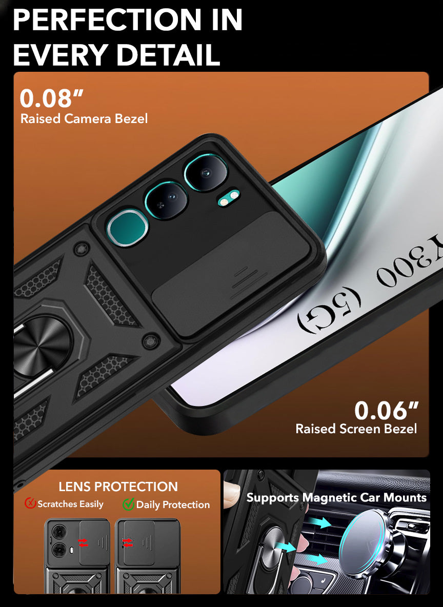 For Vivo Y300 Back Cover Case (Hybrid Dual Armor Polycarbonate)