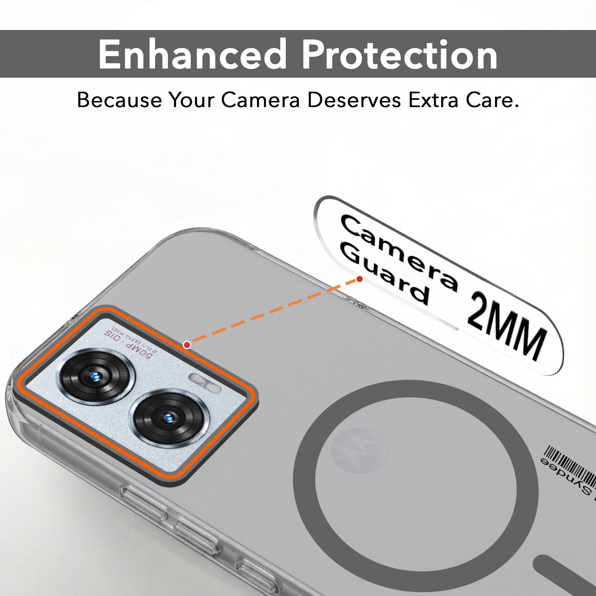 For Motorola Moto Edge 50 Fusion Back Cover Case (Soft Touch | Camera Bump Protection | MagSafe Compatible | Matte Finish)