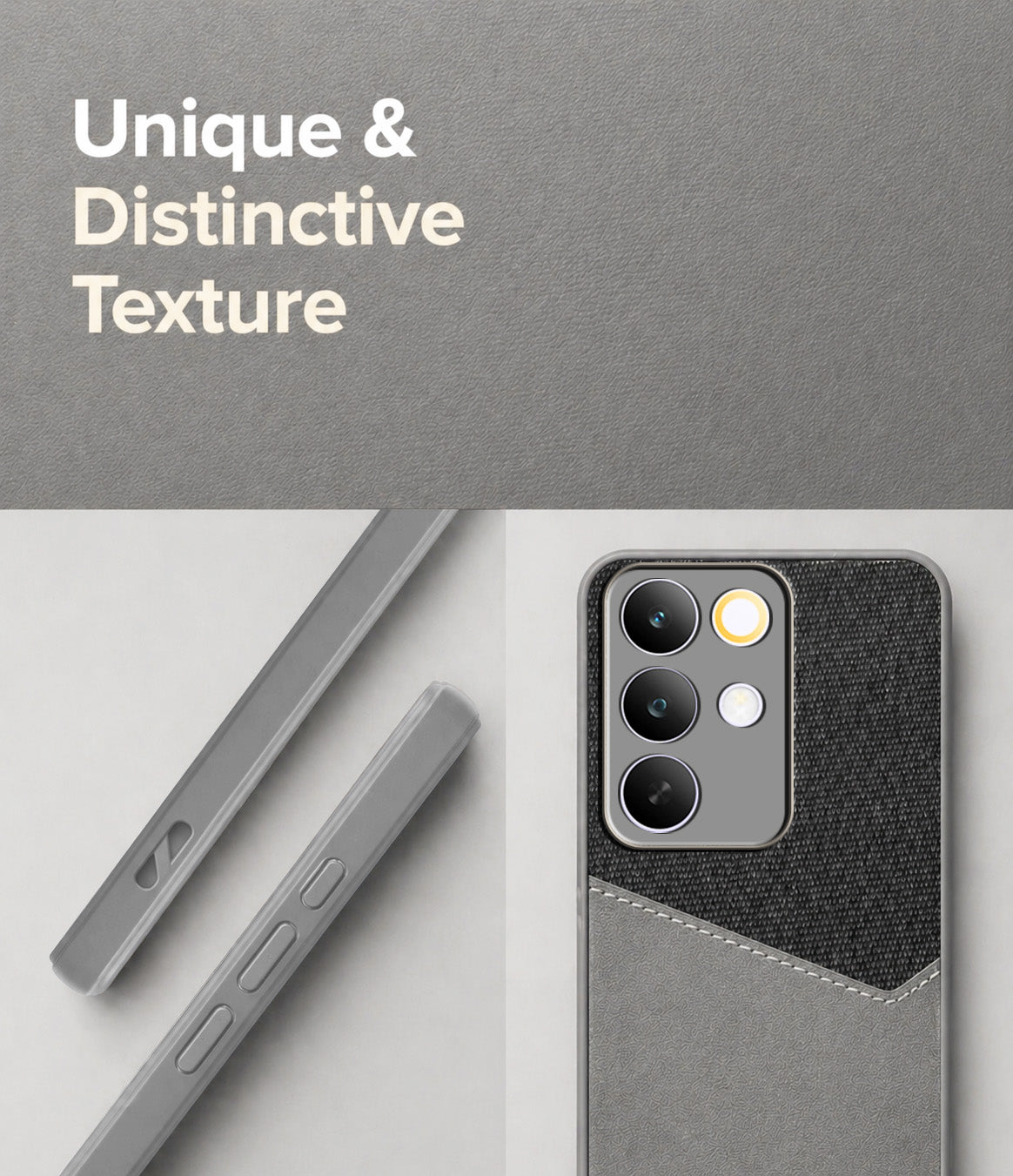 For Realme C85 5G | Realme Narzo 90x Back Cover Case (Dual PU Leather Stitch | Professional Minimalist | Soft and Flexible)