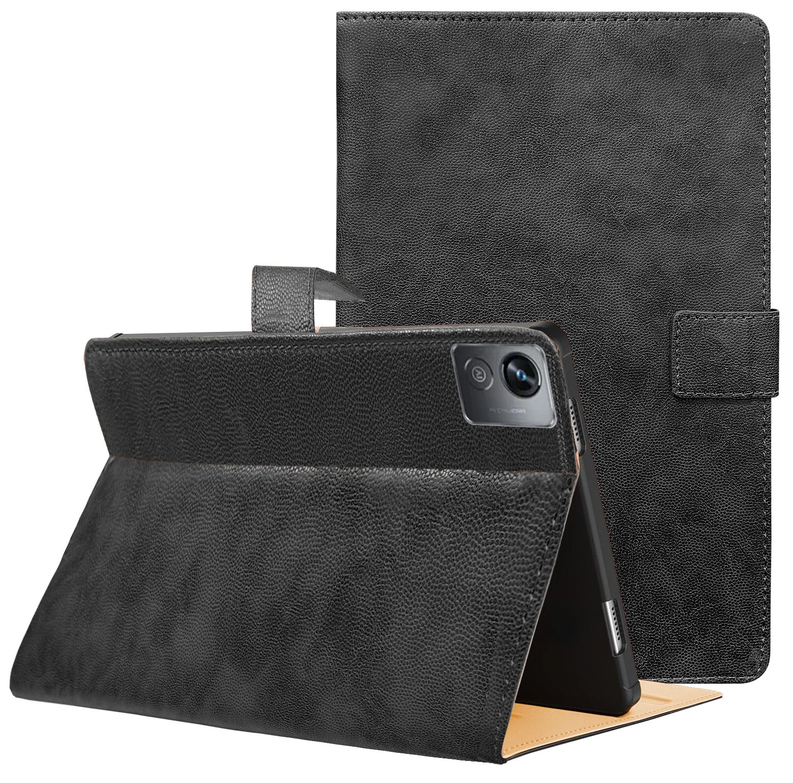 For Realme Pad X 11 Inch  RMP2107/P2108 Flip Cover Folio Cover(PU Leather | Multi-Angle Smart Stand | Card Storage Slots | Silicone Back Pouch)