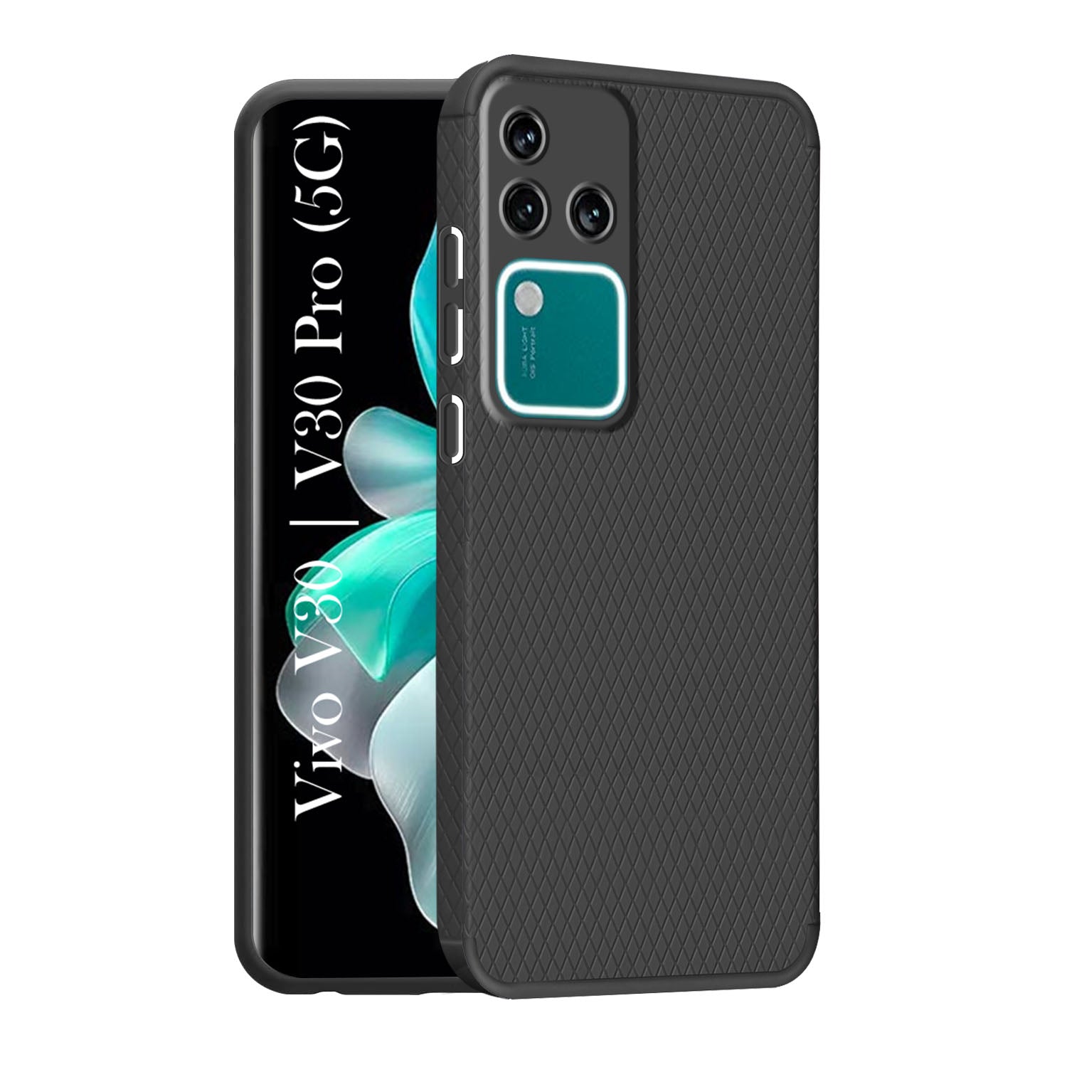 For Vivo V30 | Vivo V30 Pro 5G  Back Cover Case (Liquid Silicone | Side Grip | Camera Protection)