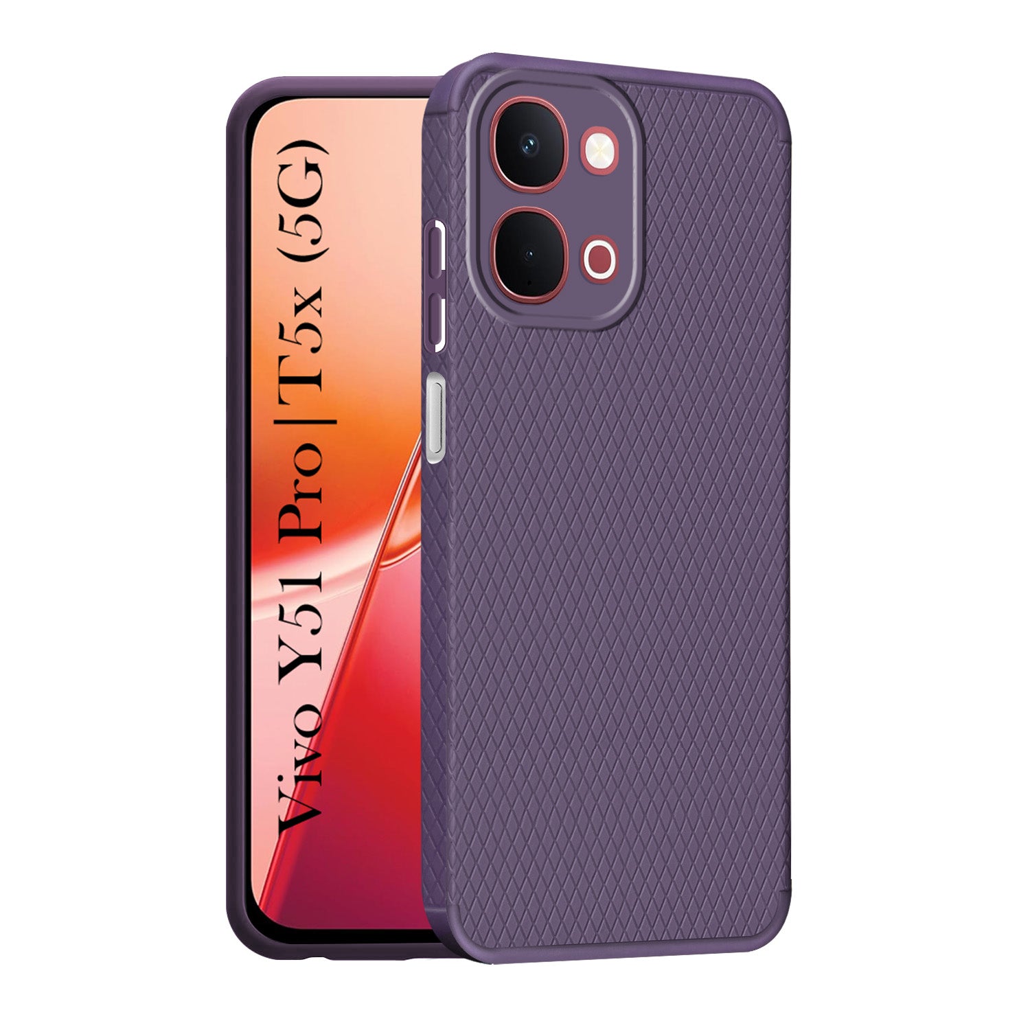 For Vivo Y51 Pro 5G | Vivo T5x Back Cover Case Liquid Silicone (Camera Protection | Side Grip Texture | Soft and Flexible)