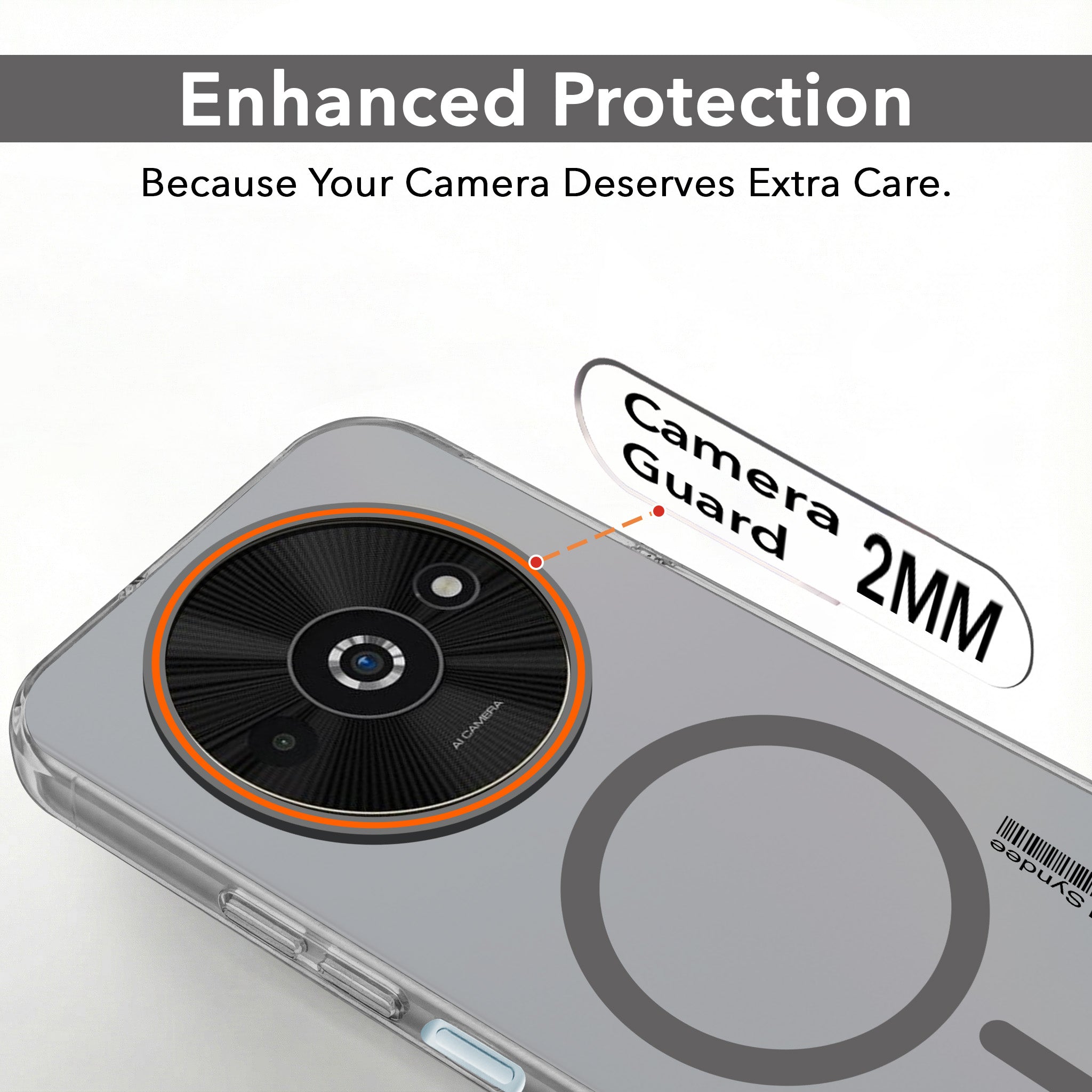 For Xiaomi Poco C61 Back Cover Case (Soft Touch | Camera Bump Protection | MagSafe Compatible | Matte Finish)