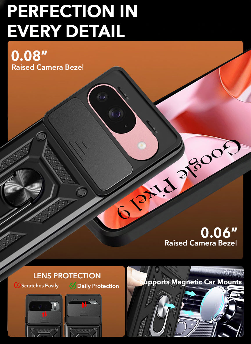 For Google Pixel 9 Back Cover Case (Hybrid Dual Armor Polycarbonate)