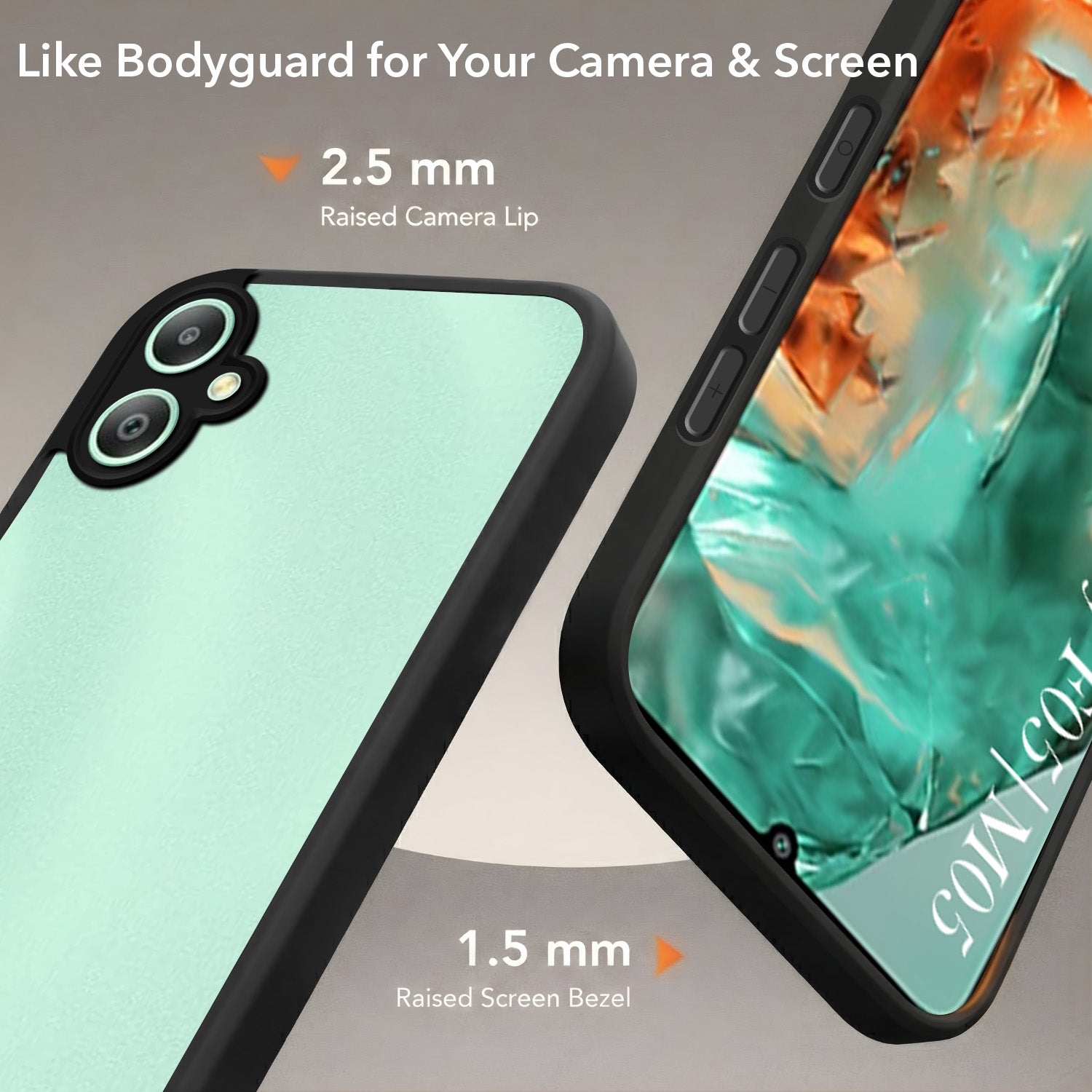 For Samsung Galaxy F05 | M05 Back Cover Case (Built-in Stand | Lifetime Anti Yellow | Kickstand Shockproof | Camera Protection | MagSafe Compatible)