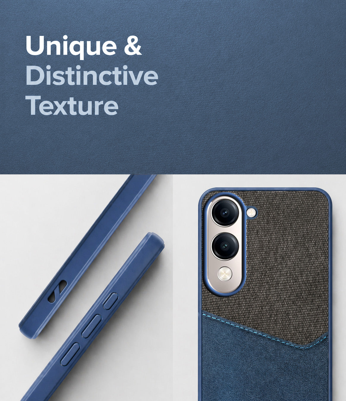 For Vivo Y19 | Vivo Y19e | Vivo T4 Lite Back Cover Case (Dual PU Leather Stitch | Professional Minimalist | Soft and Flexible)