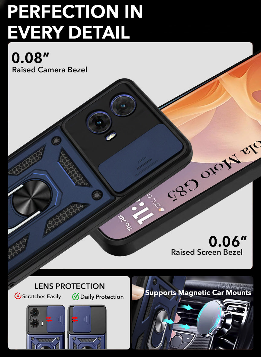 For Motorola Moto G85 5G Back Cover Case (Hybrid Dual Armor Polycarbonate)