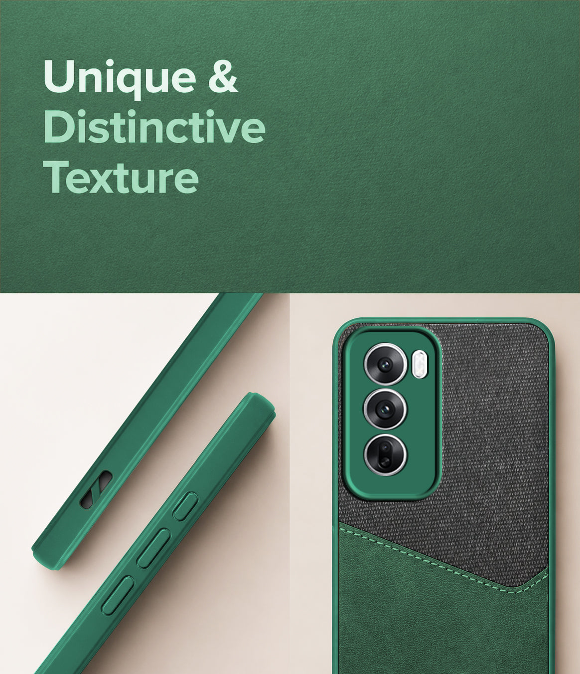 For Oppo Reno12 5G | Oppo Reno 12 5G Back Cover Case (Dual PU Leather Stitch | Professional Minimalist | Soft and Flexible)