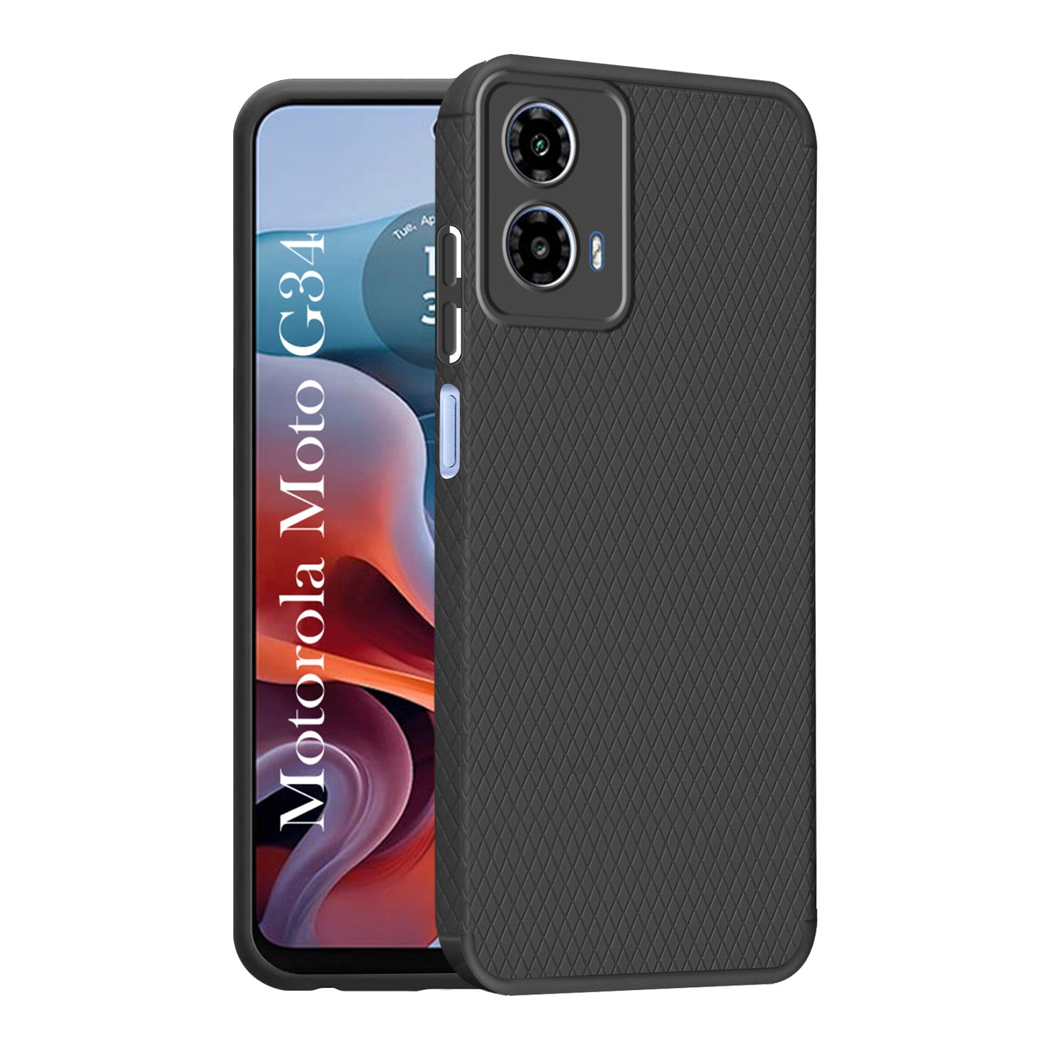 For Motorola Moto G34 5G Back Cover Case (Liquid Silicone | Side Grip | Camera Protection)