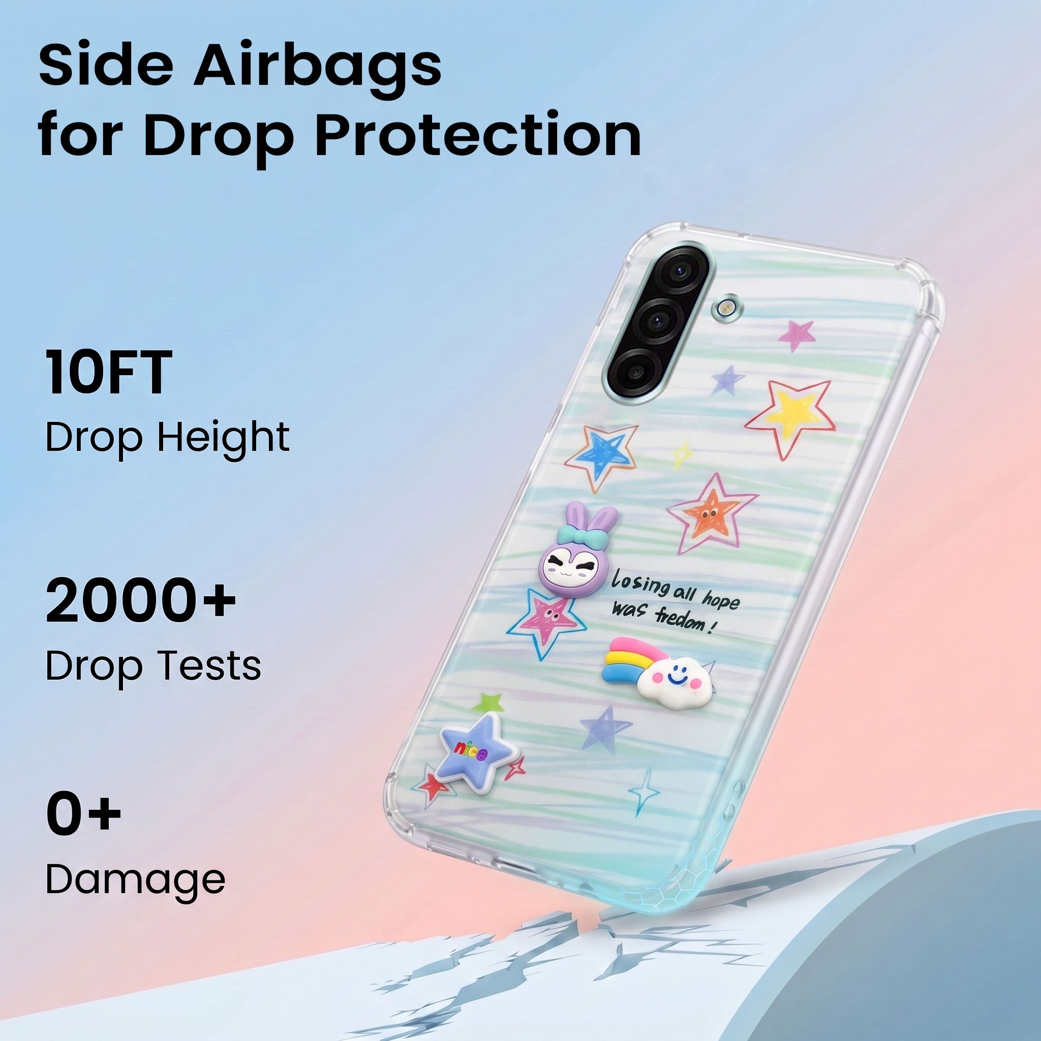 For Samsung Galaxy A17 | Samsung F17 | Samsung M17 5G Back Cover Case (3D Cute Cartoons | Hard Back Side Soft | Matte Premium Finish | HD Printing)