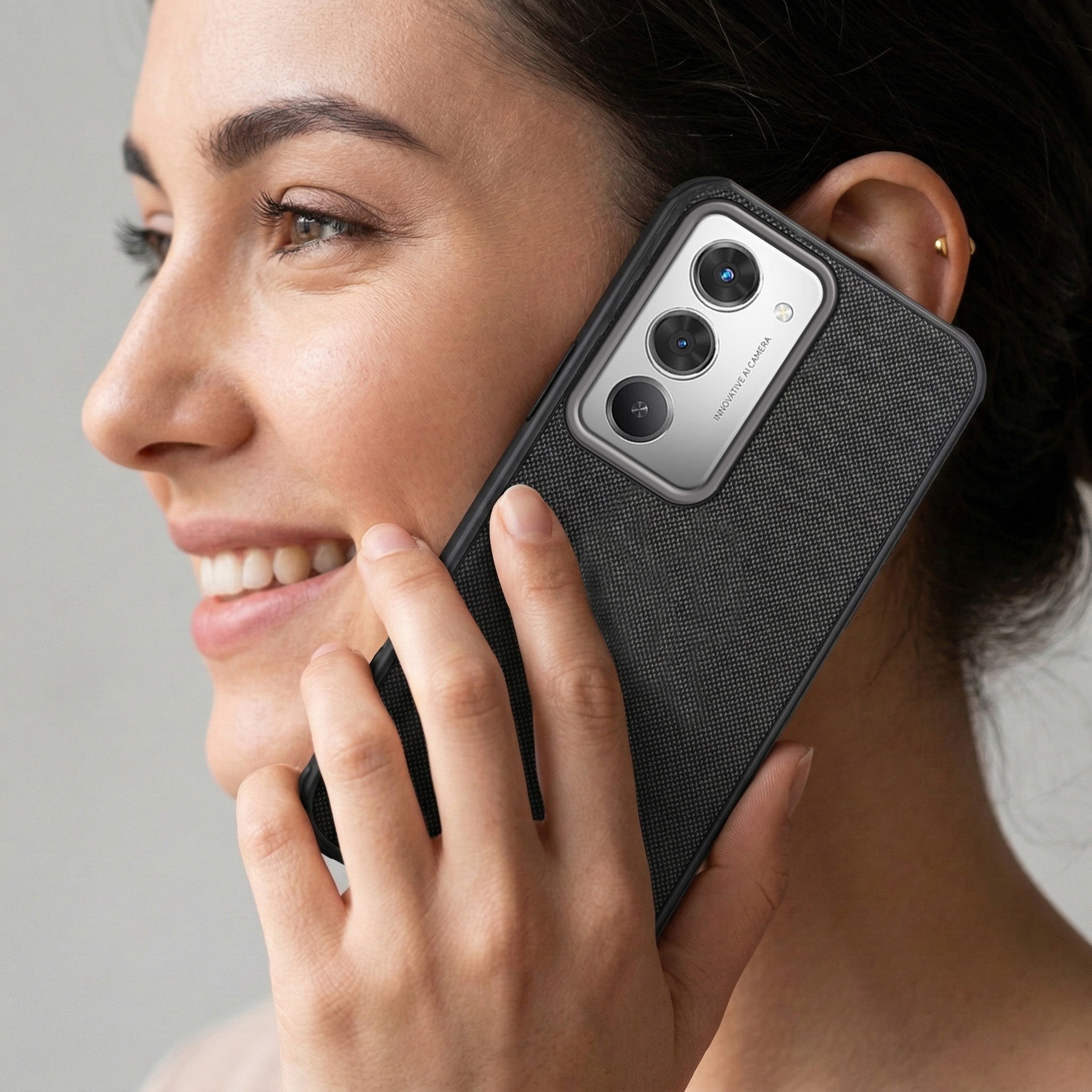 For Redmi 15 Combo with Back Cover and 9H Tempered Glass (Textured Grip Design | Micro-Fiber Cloth Inside | Oleophobic Coating Screen Glass)