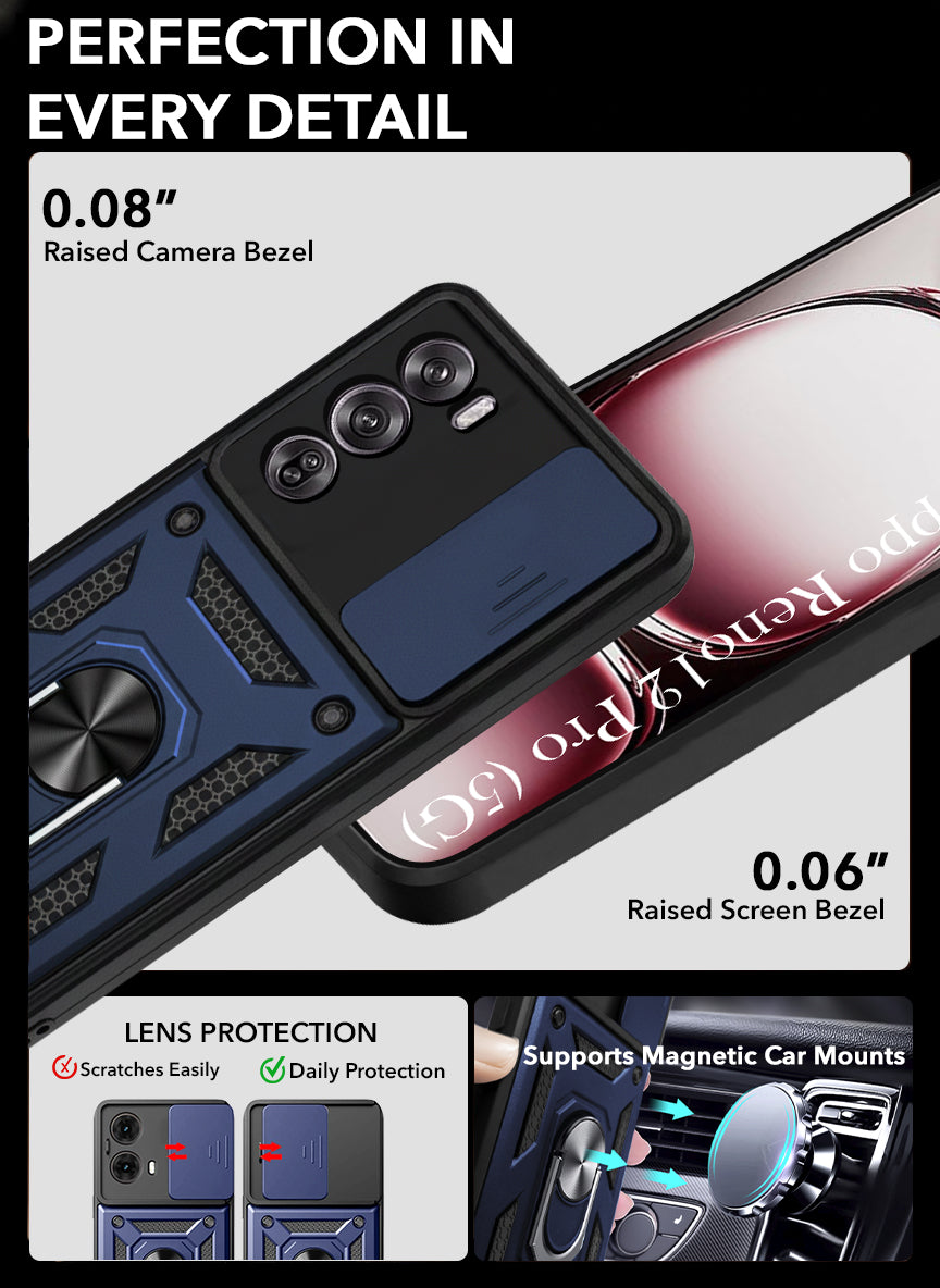 For Oppo Reno12 Pro 5G | Oppo Reno 12 Pro 5G Back Cover Case (Hybrid Dual Armor Polycarbonate)