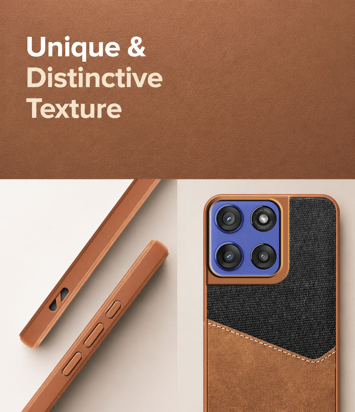 For Motorola Moto Edge 60 Stylus Back Cover Case (Dual PU Leather Stitch | Professional Minimalist | Soft and Flexible)