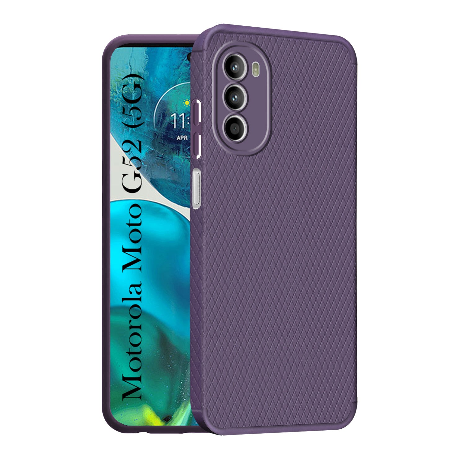For Motorola Moto G52 5G Back Cover Case (Liquid Silicone | Side Grip | Camera Protection)