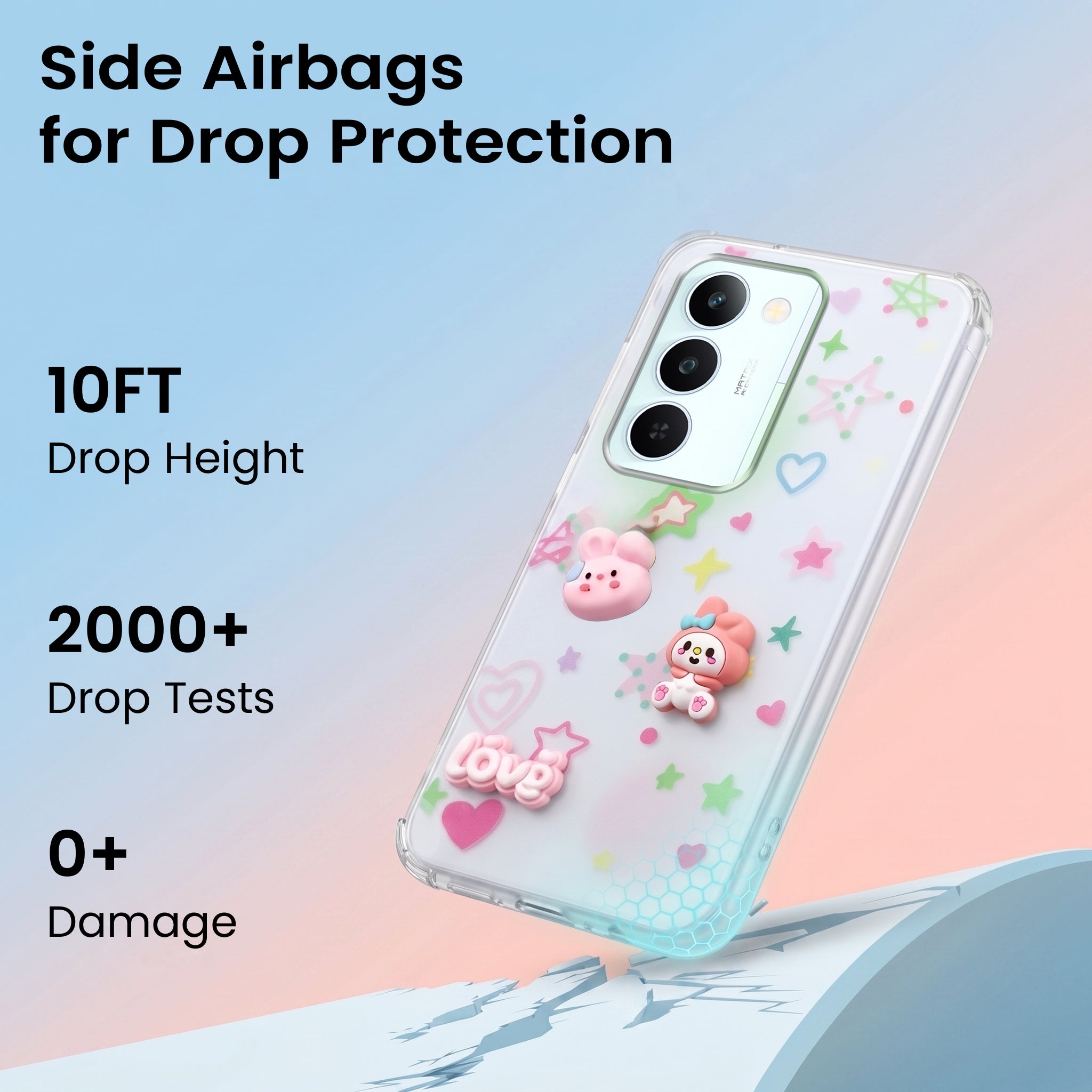 For Realme P4 Lite 5G | Realme Narzo 100 Lite 5G Back Cover Case (3D Cute Cartoons | Hard Back Side Soft | Matte Premium Finish | HD Printing)