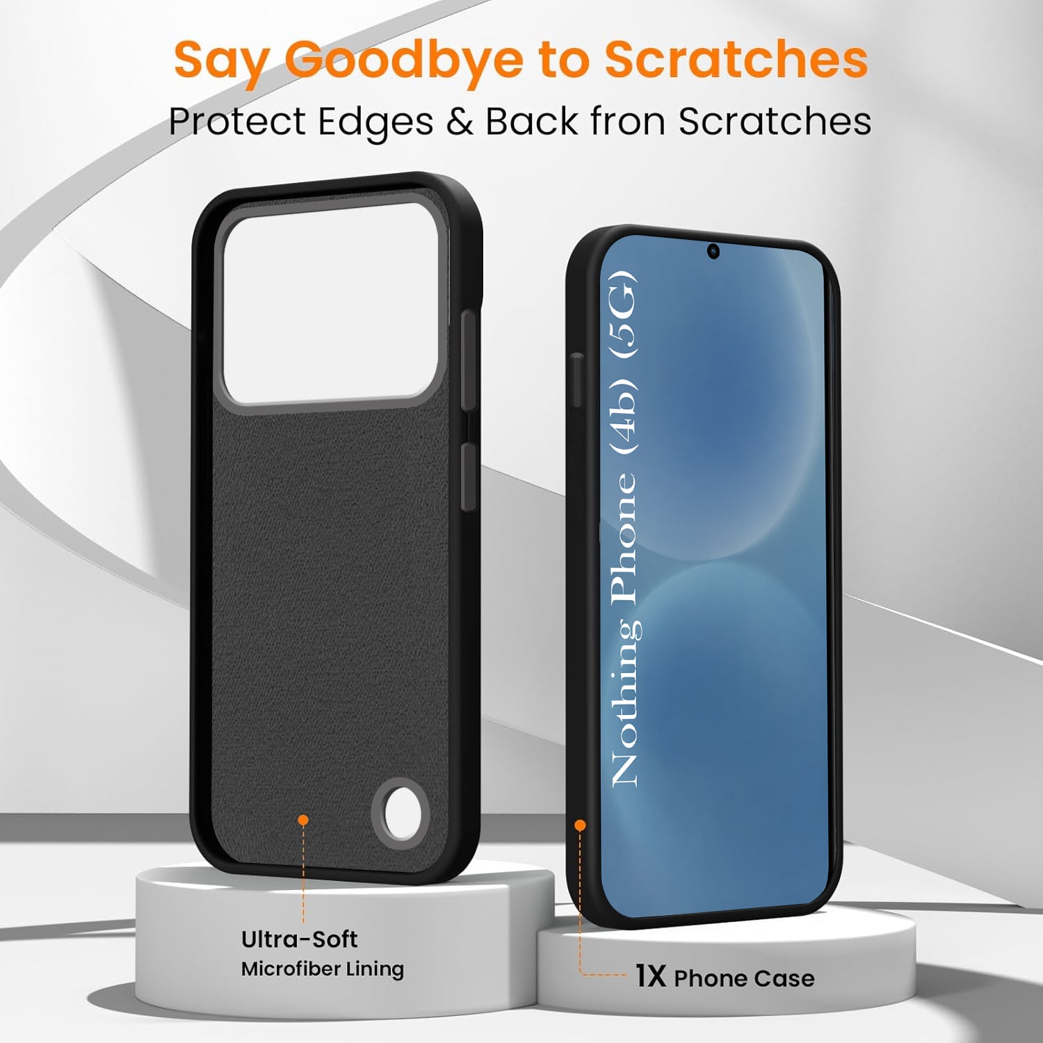 For Nothing Phone 4B 5G Back Cover Case Rubberised (Textured Grip Design| Micro-Fiber Cloth Inside | Slim and Light Weight | Soft Touch and Feel)