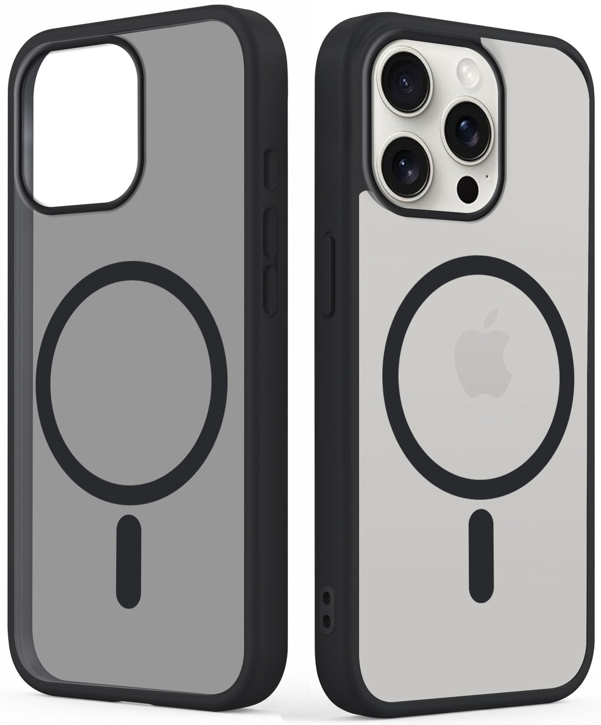 For Apple iPhone 15 Pro Matte Finish Back Case Cover (MagSafe Compatible | Translucent Soft Touch | Slim and Unbreakable)