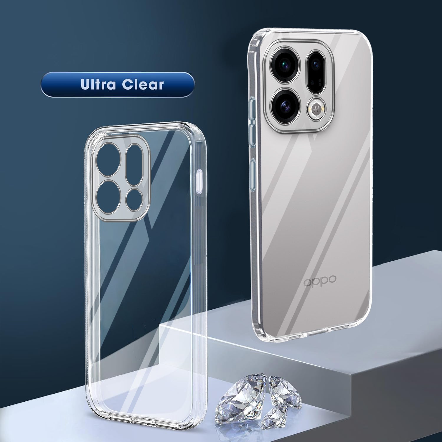 For Oppo Find X9 Back Cover Case Silicone (Clear Shockproof Case with Camera Protection | Soft and Flexible | Transparent)