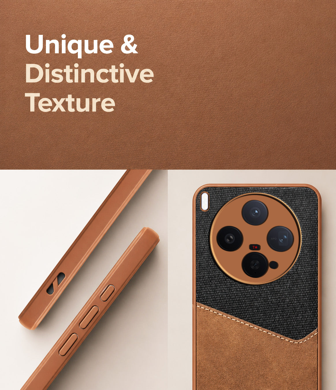 For Vivo X300 5G Back Cover Case (Dual PU Leather Stitch | Professional Minimalist | Soft and Flexible)