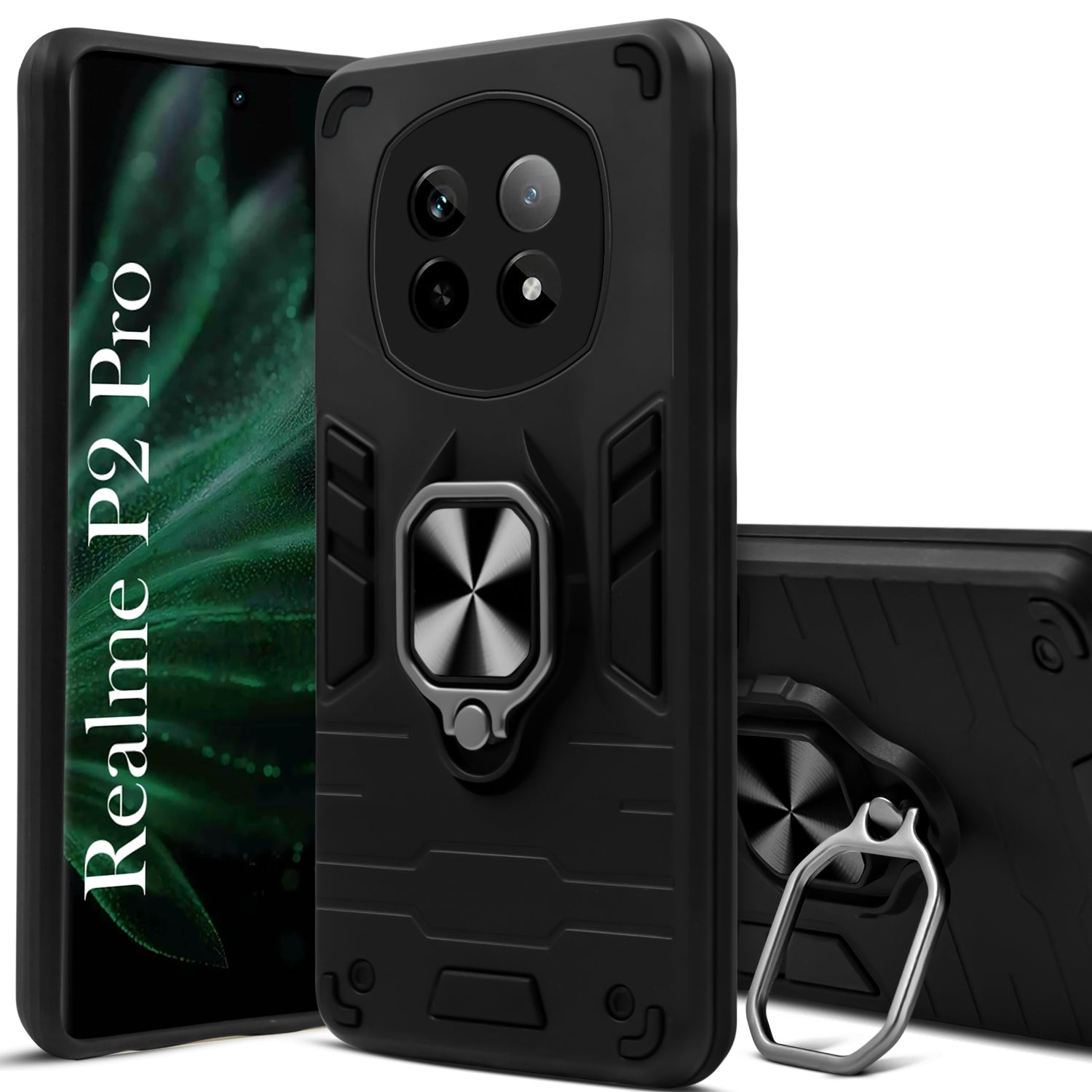 For Realme P2 Pro Back Cover Case (Shockproof Polycarbonate Dual Layer Hybrid Armor)