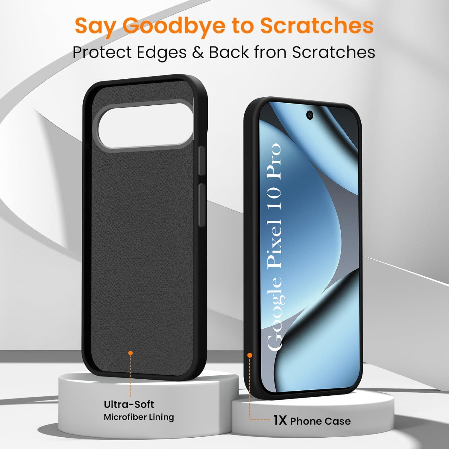For Google Pixel 10 Pro Back Cover Case (Textured Grip Design | Micro-Fiber Cloth Inside | Slim and Light Weight | Soft Touch and Feel)