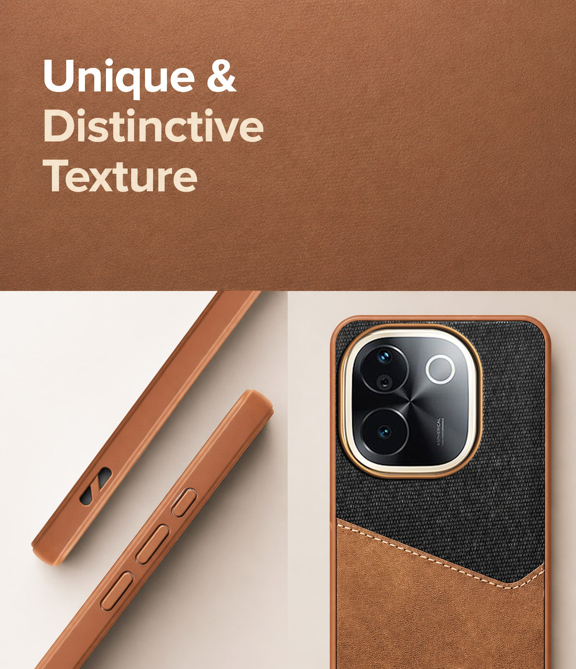 For Vivo iQOO Z9s Pro Back Cover Case (Dual PU Leather Stitch | Professional Minimalist | Soft and Flexible)