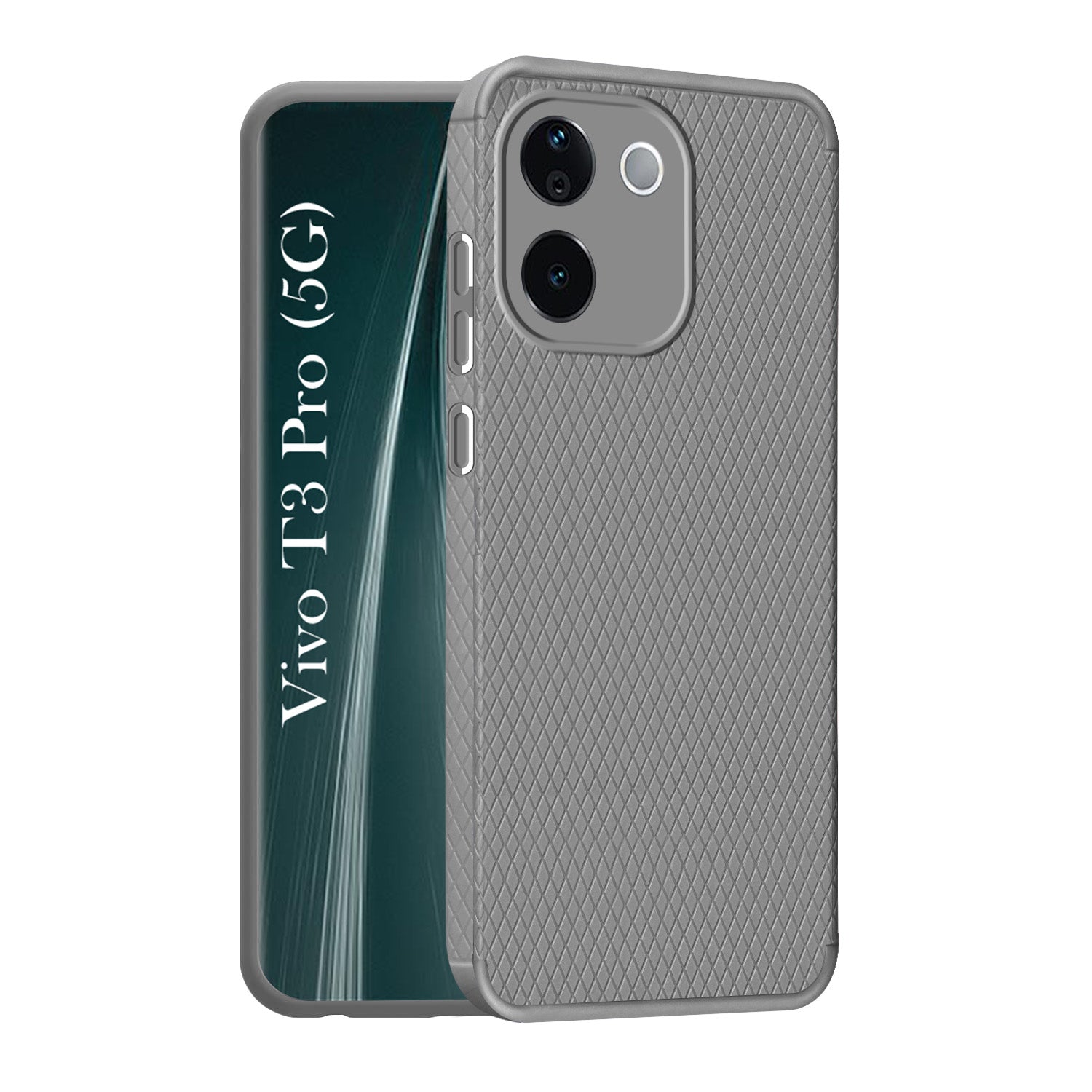 For Vivo T3 Pro Back Cover Case (Liquid Silicone | Side Grip | Camera Protection)