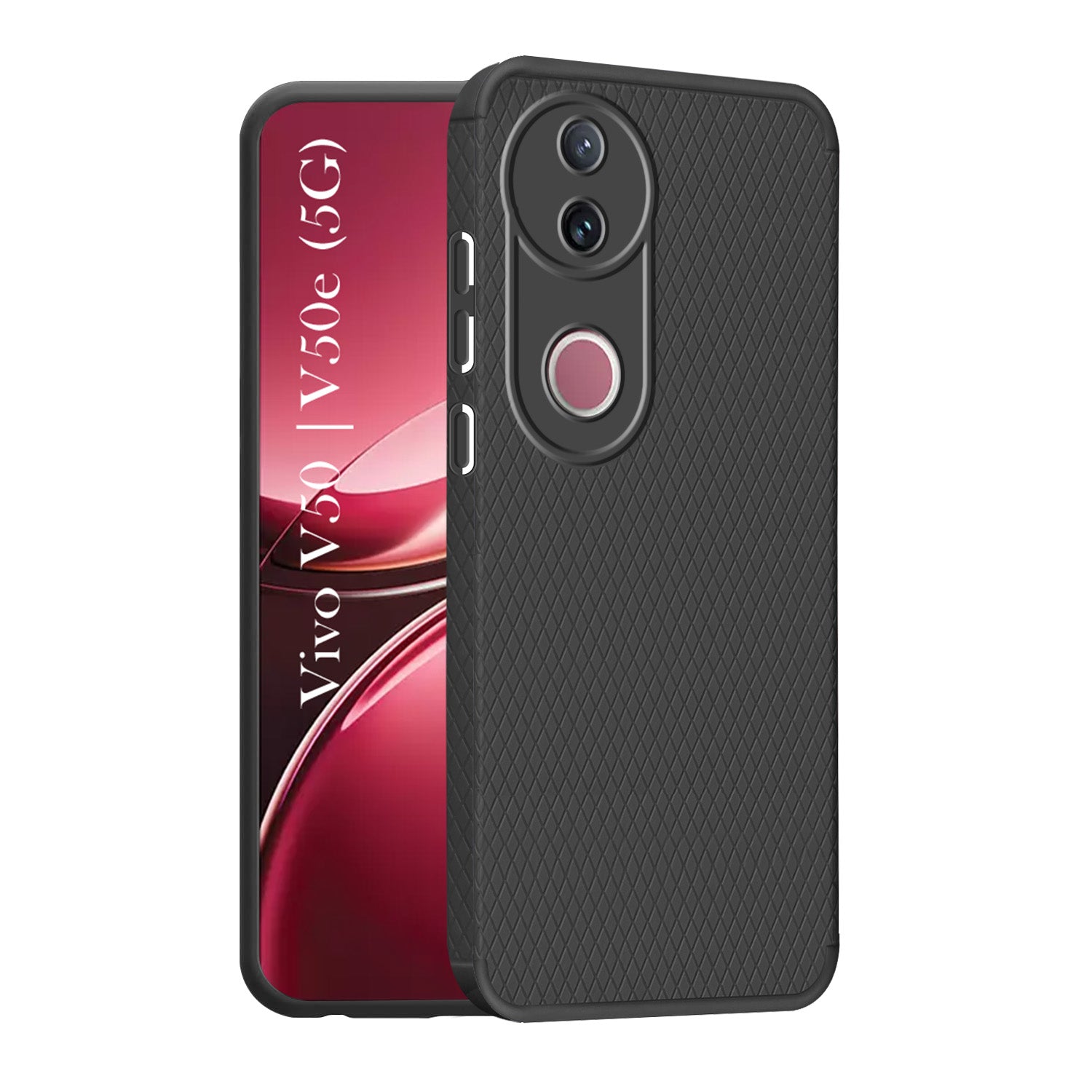 For Vivo V50 | Vivo V50e Back Cover Case (Liquid Silicone | Side Grip | Camera Protection)