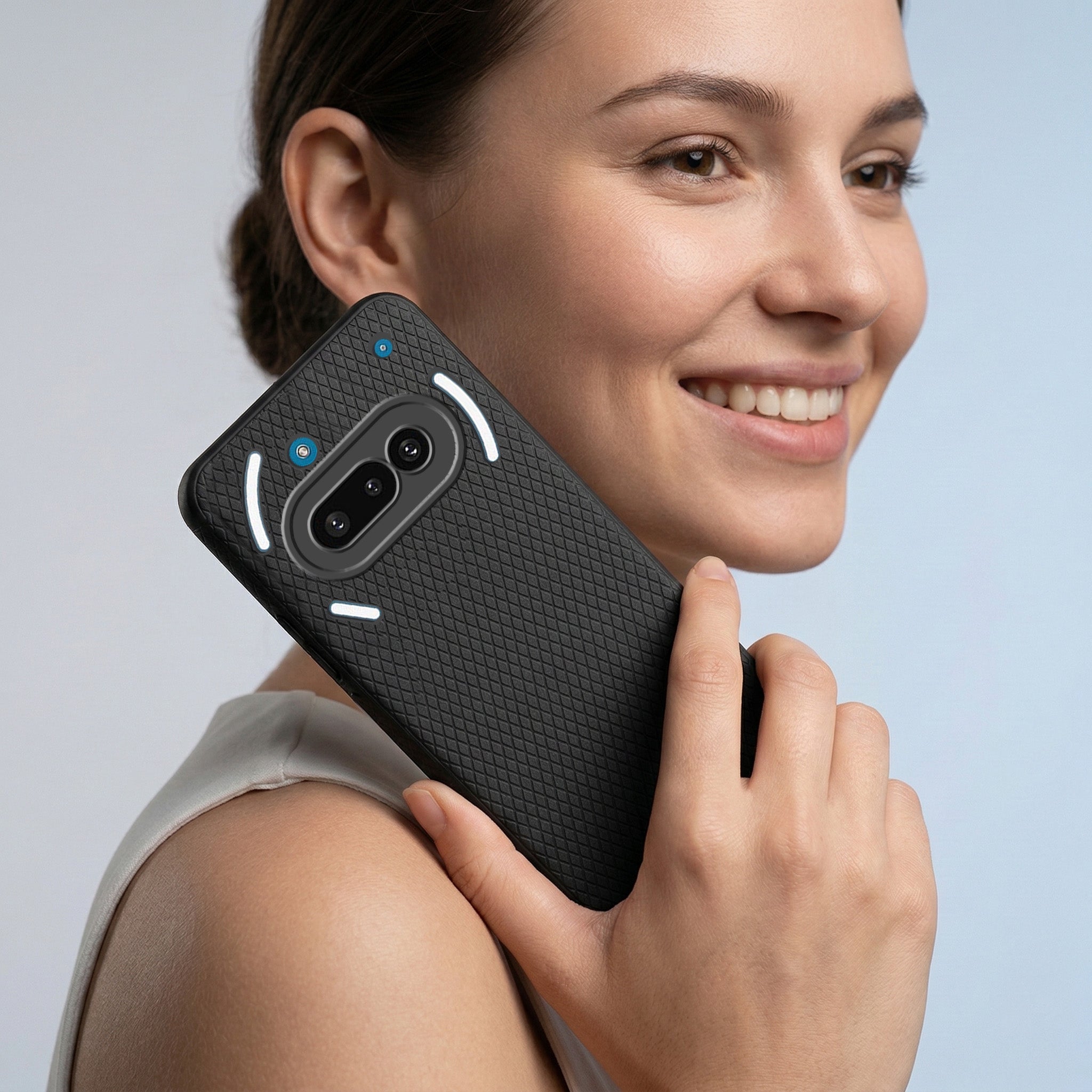 For Nothing Phone 3A Combo with Back Cover and 9H Tempered Glass (Liquid Silicone | Camera Protection | Oleophobic Coating Screen Glass)