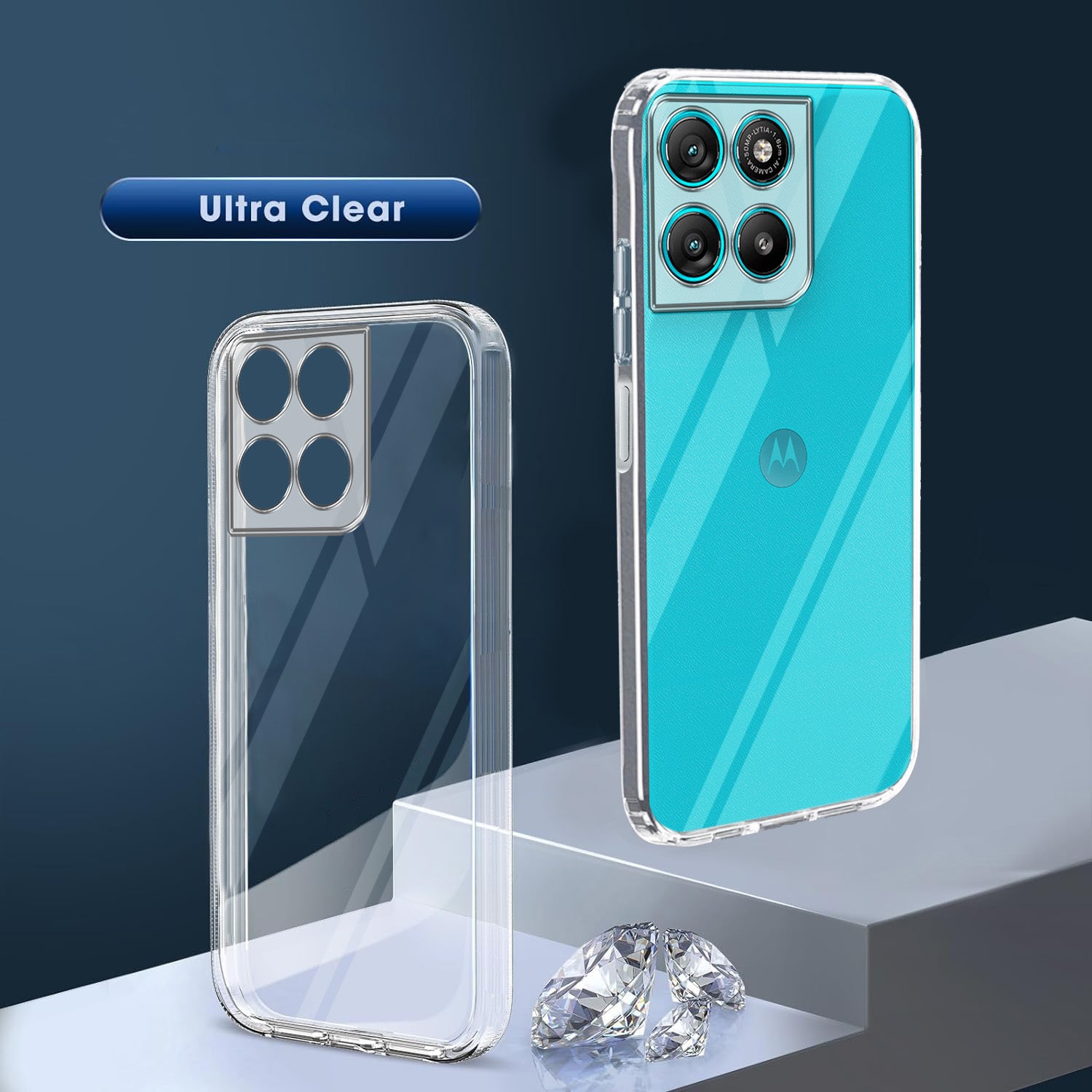 For Motorola Moto G67 Power | G57 Power Silicone Back Cover Case (Clear Shockproof Case with Camera Protection | Soft and Flexible | Transparent)