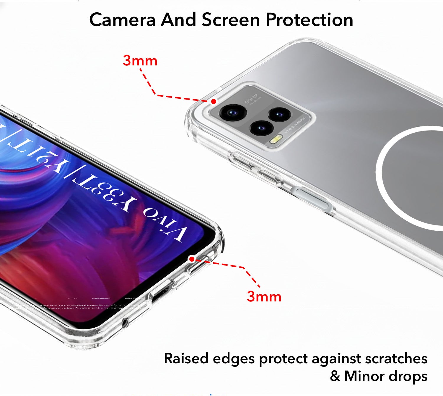 For Vivo Y33T | Vivo Y21T | Vivo Y21s Back Cover Case Silicone (Slim Paper Thin | Camera Protection Bump | Minimalist Professional | Soft Flexible)