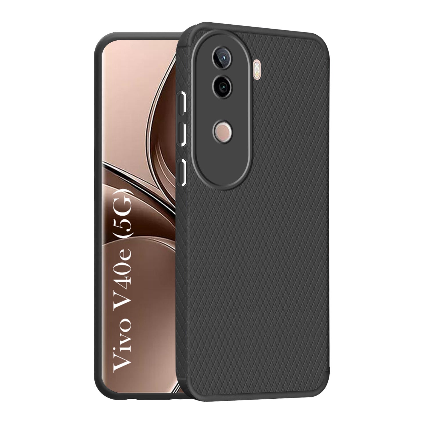 For Vivo V40e Back Cover Case (Liquid Silicone | Side Grip | Camera Protection)