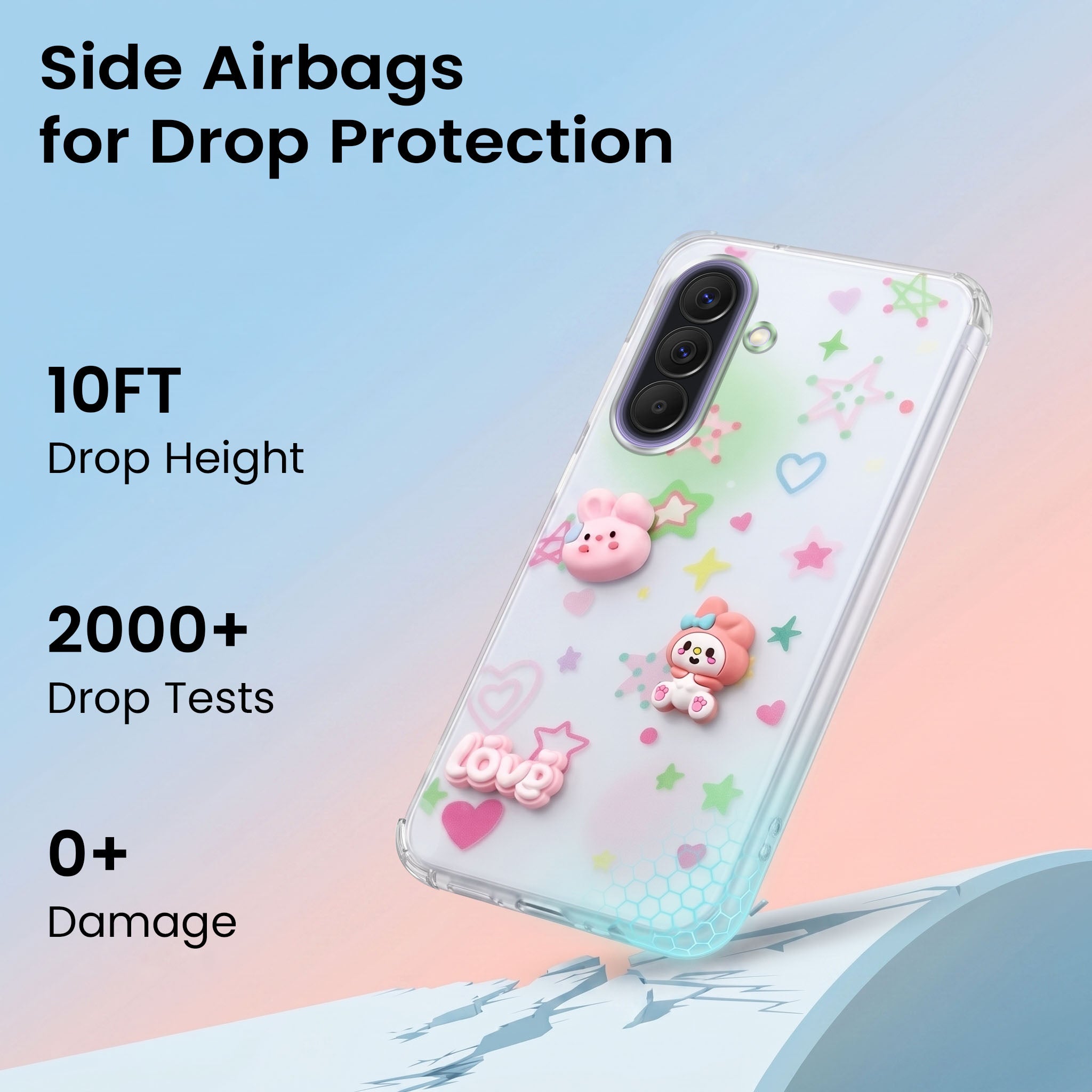 For Samsung Galaxy A37 5G Back Cover Case (3D Cute Cartoons | Hard Back Side Soft | Matte Premium Finish | HD Printing)