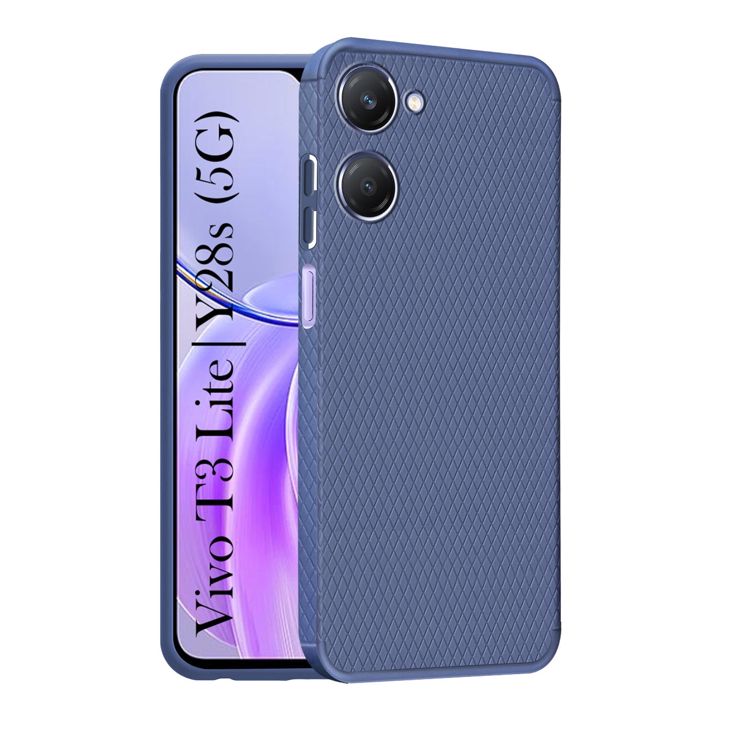 For Vivo Y28s 5G | Vivo T3 Lite 5G Back Cover Case(Liquid Silicone | Side Grip | Camera Protection)