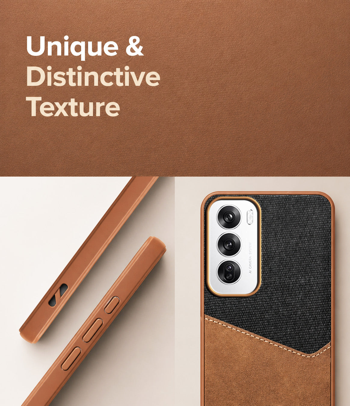 For Oppo Reno12 5G | Oppo Reno 12 5G Back Cover Case (Dual PU Leather Stitch | Professional Minimalist | Soft and Flexible)