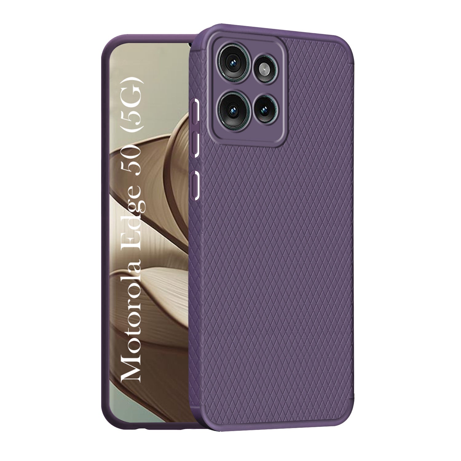 For Motorola Moto Edge 50 5G Back Cover Case (Liquid Silicone | Side Grip | Camera Protection)
