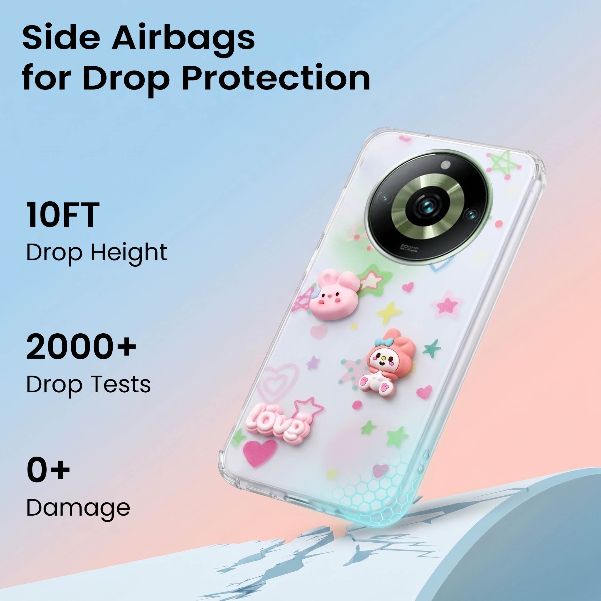 For Realme 11 Pro 5G | Realme 11 Pro Plus 5G Back Cover Case (3D Cute Cartoons | Hard Back Side Soft | Matte Premium Finish | HD Printing)