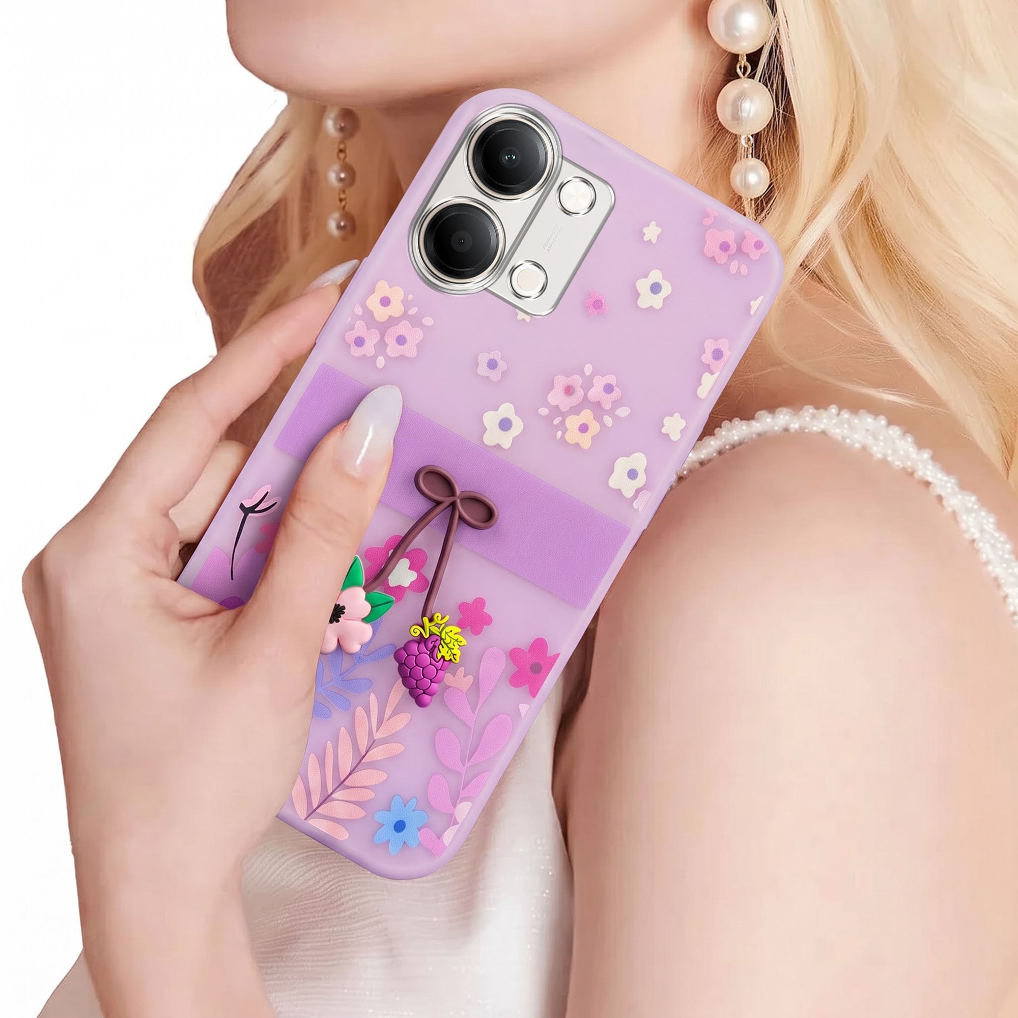 For Vivo Y05 4G Back Cover Case (3D Cute Cartoons | Hard Back Side Soft | Matte Premium Finish | HD Printing)