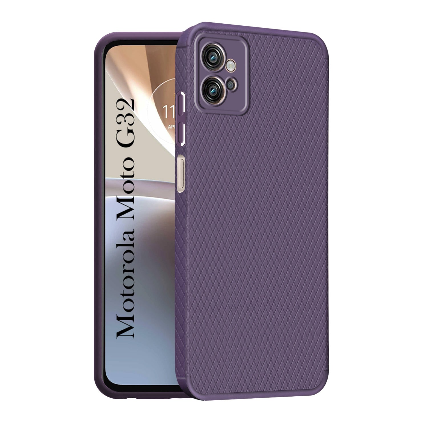 For Motorola Moto G32 Back Cover Case (Liquid Silicone | Side Grip | Camera Protection)