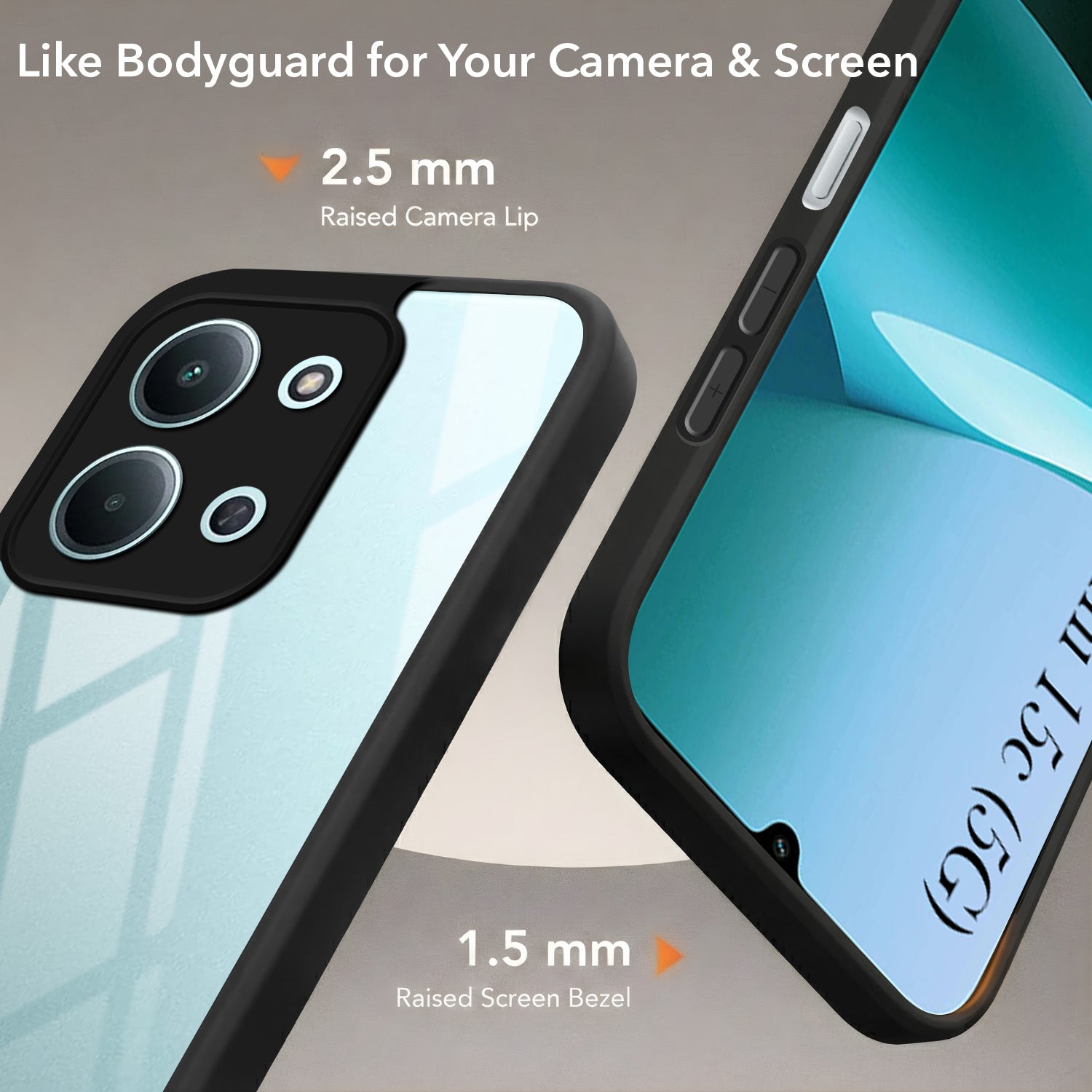 For Redmi 15C Back Cover Case (Built-in Stand | Lifetime Anti Yellow | Kickstand Shockproof | Camera Protection | MagSafe Compatible)