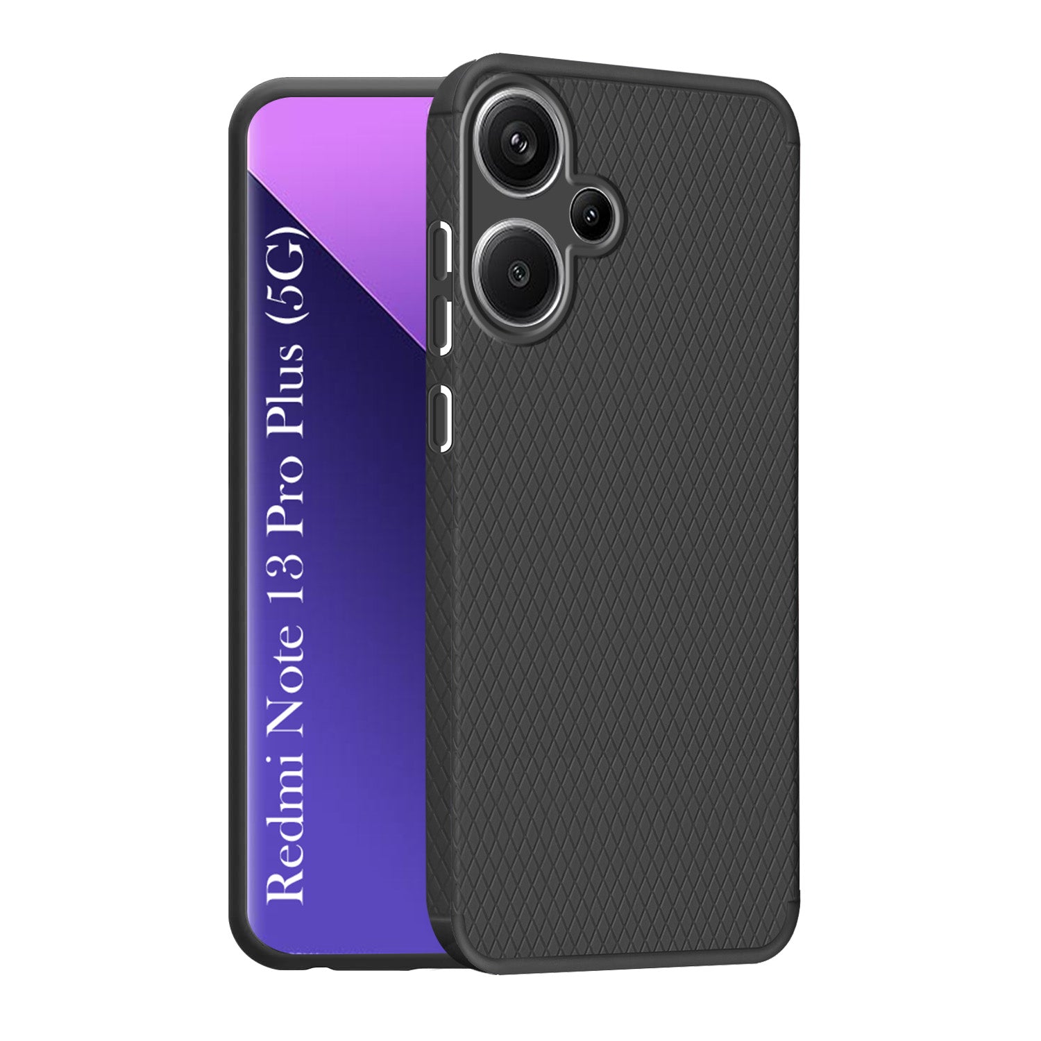 For Redmi Note 13 Pro Plus Back Case Cover (Liquid Silicone | Camera Protection | Side Grip)