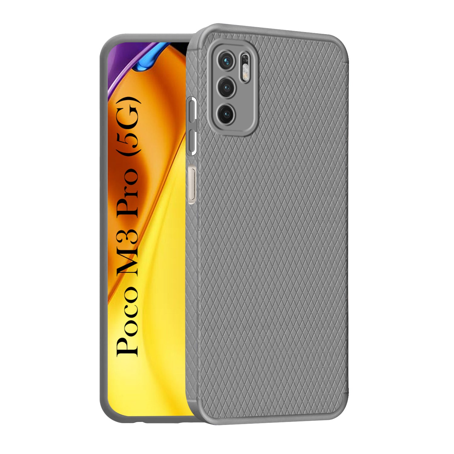 For Poco M3 Pro 5G Back Cover Case Liquid Silicone (Camera Protection | Side Grip Texture | Soft and Flexible)