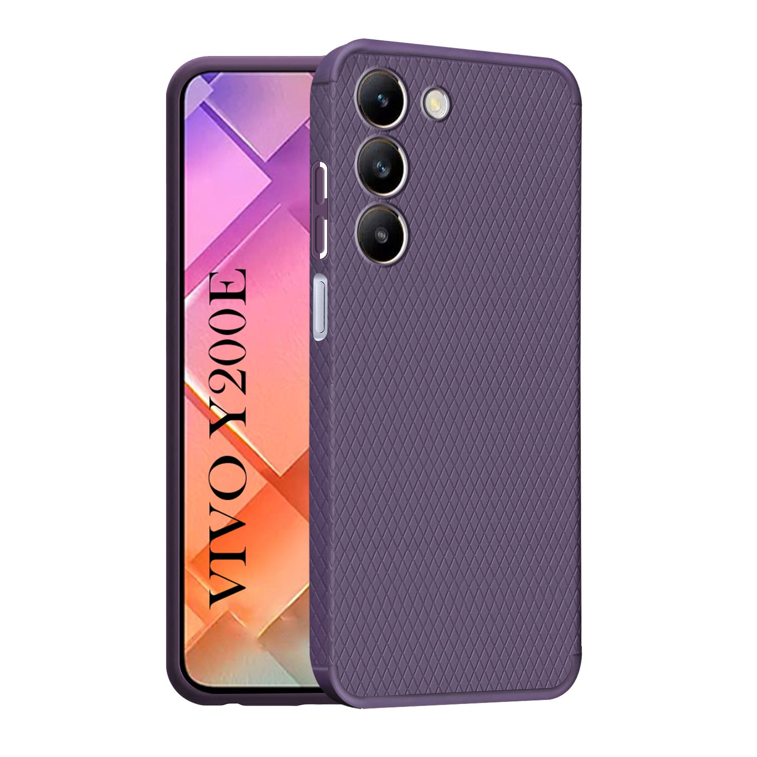 For Vivo Y200e Back Cover Case (Liquid Silicone | Side Grip | Camera Protection)