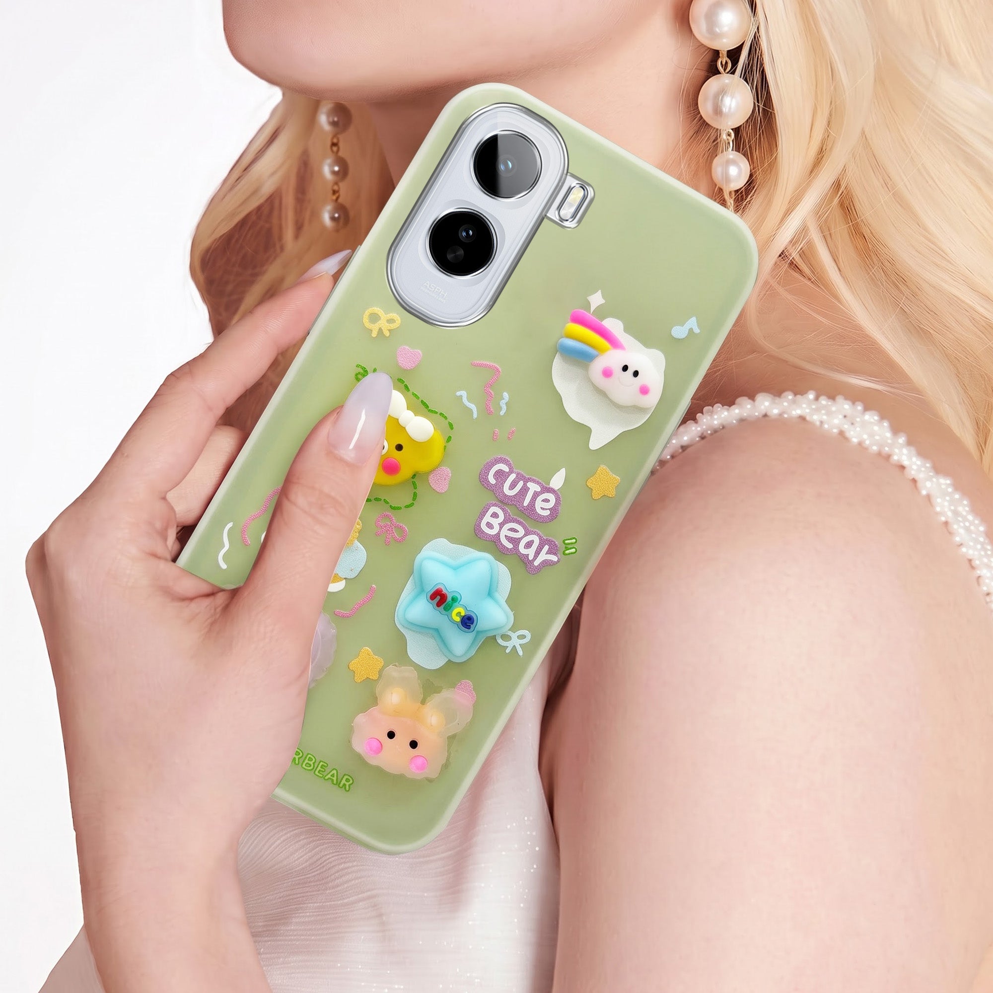 For Vivo T5 Pro 5G Back Cover Case (3D Cute Cartoons | Hard Back Side Soft | Matte Premium Finish | HD Printing)