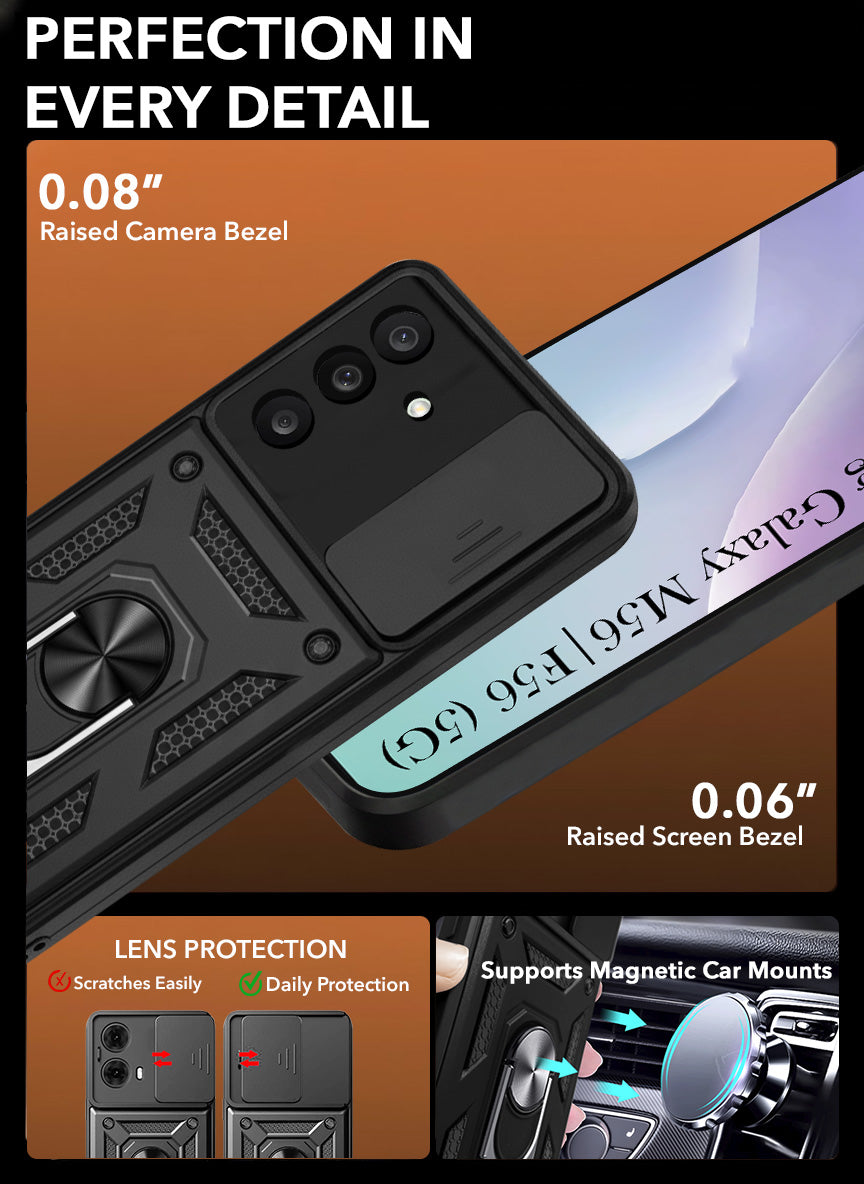 For Samsung Galaxy M56 | Samsung Galaxy F56 Back Cover Case (Hybrid Dual Armor Polycarbonate)